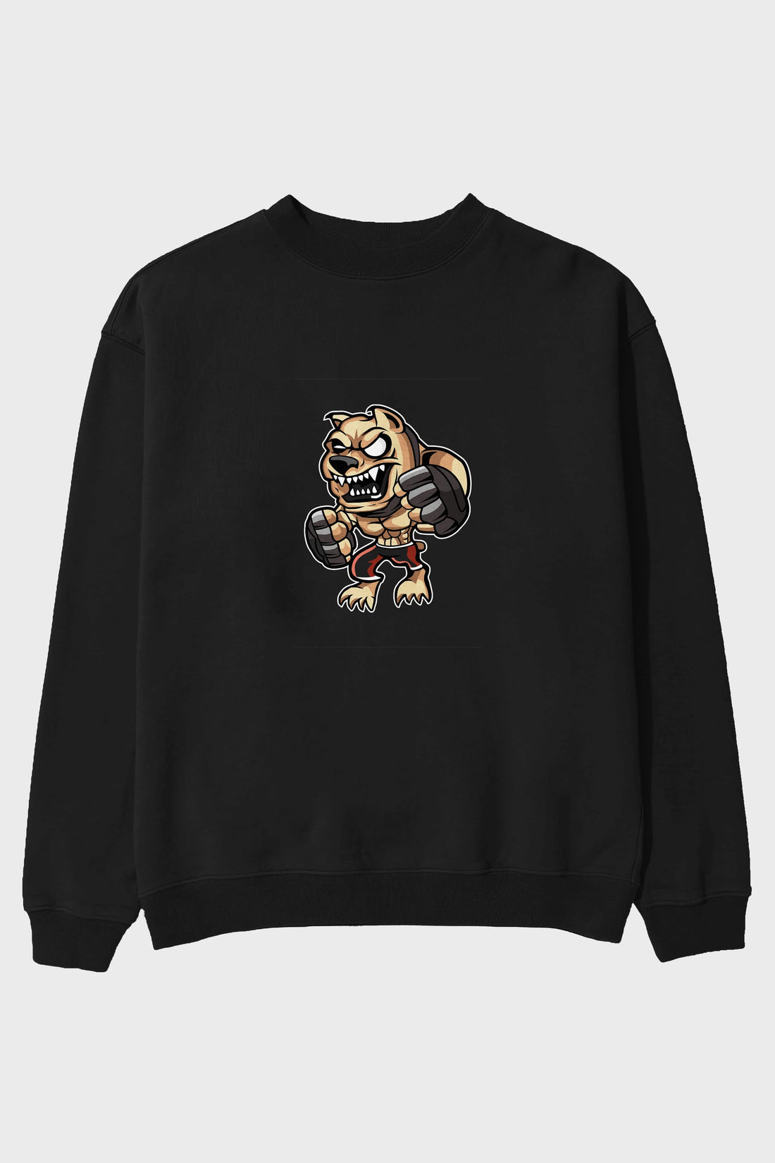 MMA Dog Ön Baskılı Oversize Sweatshirt Erkek Kadın Unisex