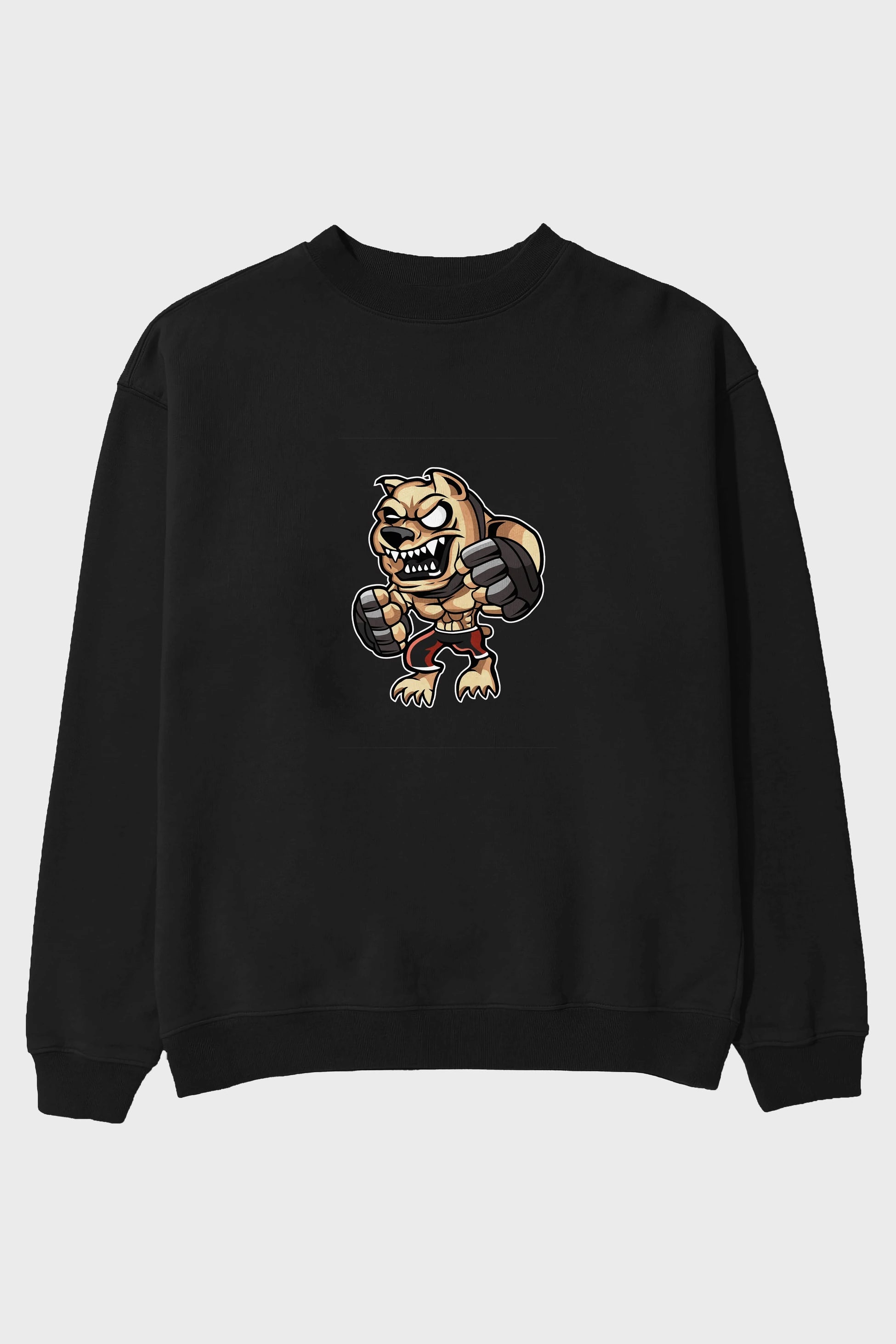 MMA Dog Ön Baskılı Oversize Sweatshirt Erkek Kadın Unisex