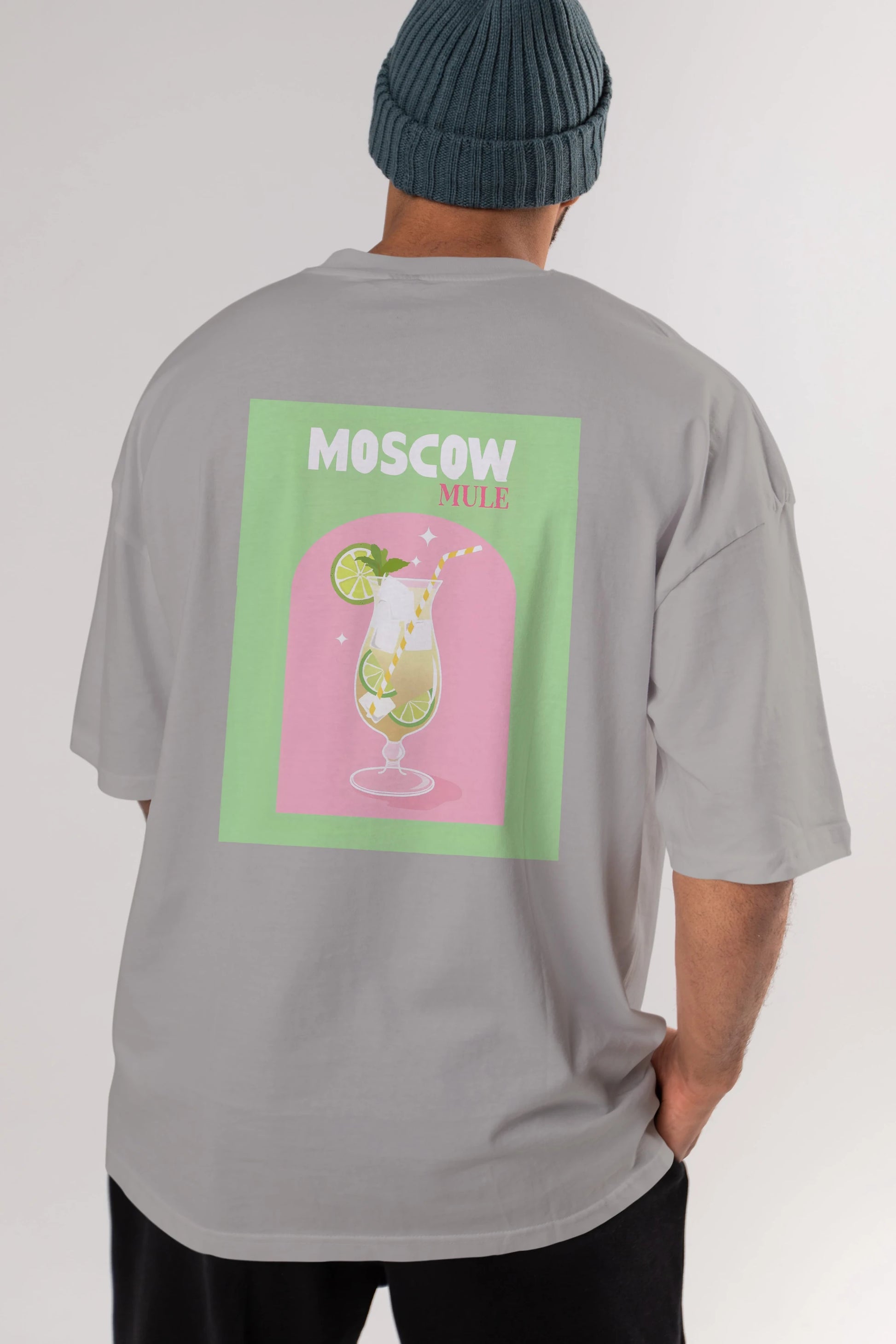 Moscow Mule 5 Arka Baskılı Oversize t-shirt Erkek Kadın Unisex %100 Pamuk Bisiklet Yaka tişort