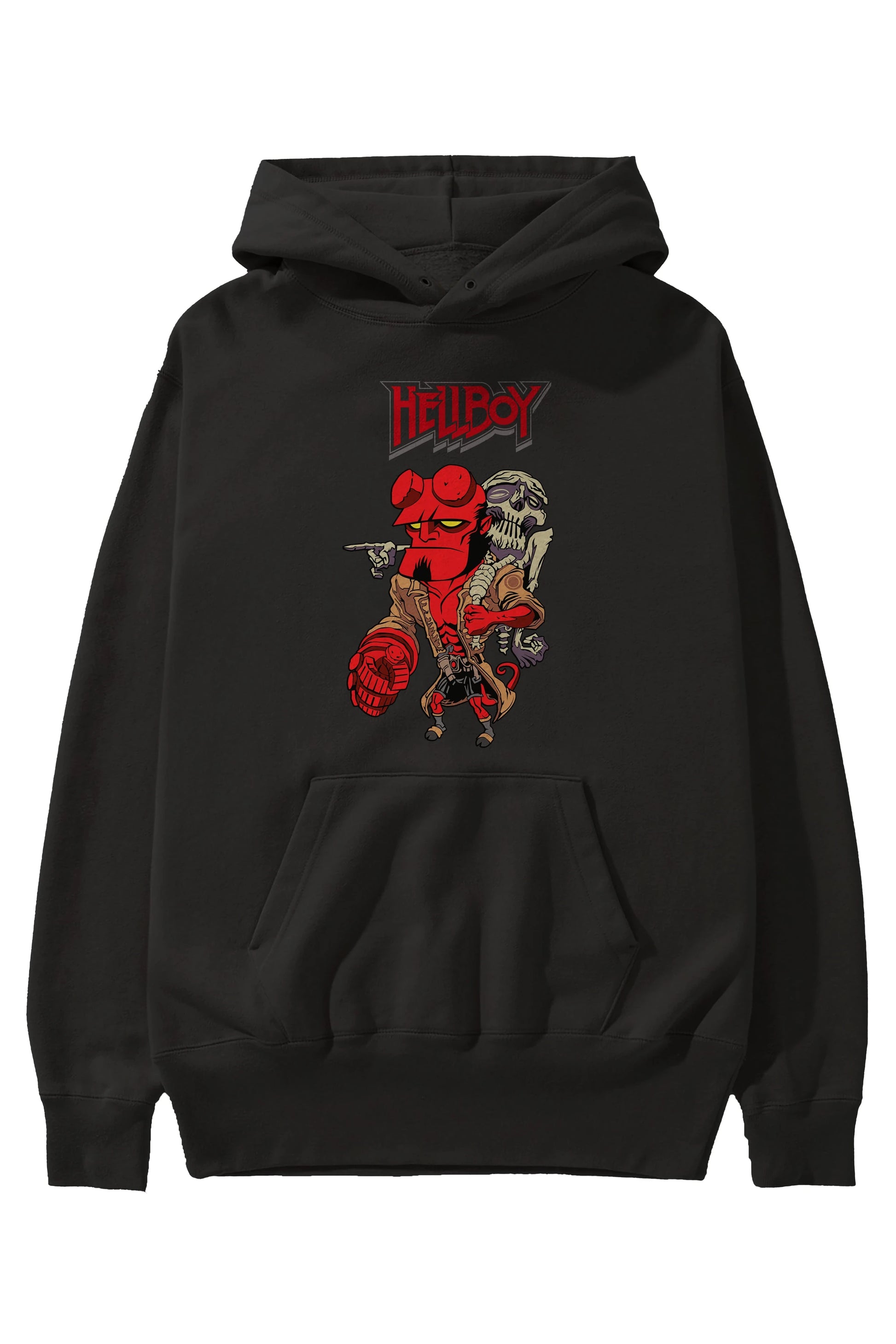 Hellboy (2) Ön Baskılı Hoodie Oversize Kapüşonlu Sweatshirt Erkek Kadın Unisex