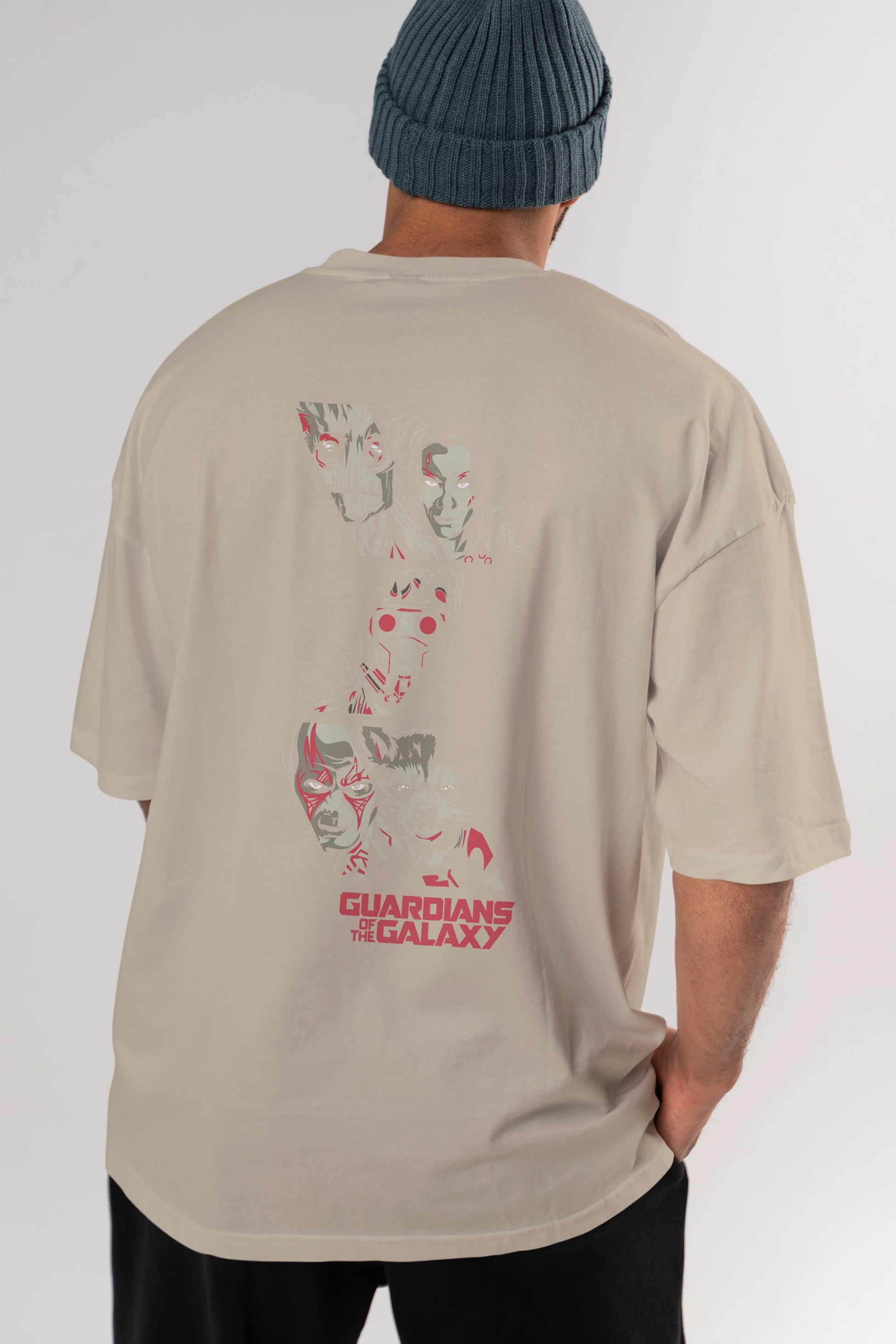 Guardians of The Galaxy (2) Arka Baskılı Oversize t-shirt Erkek Kadın Unisex %100 Pamuk Bisiklet Yaka tişort