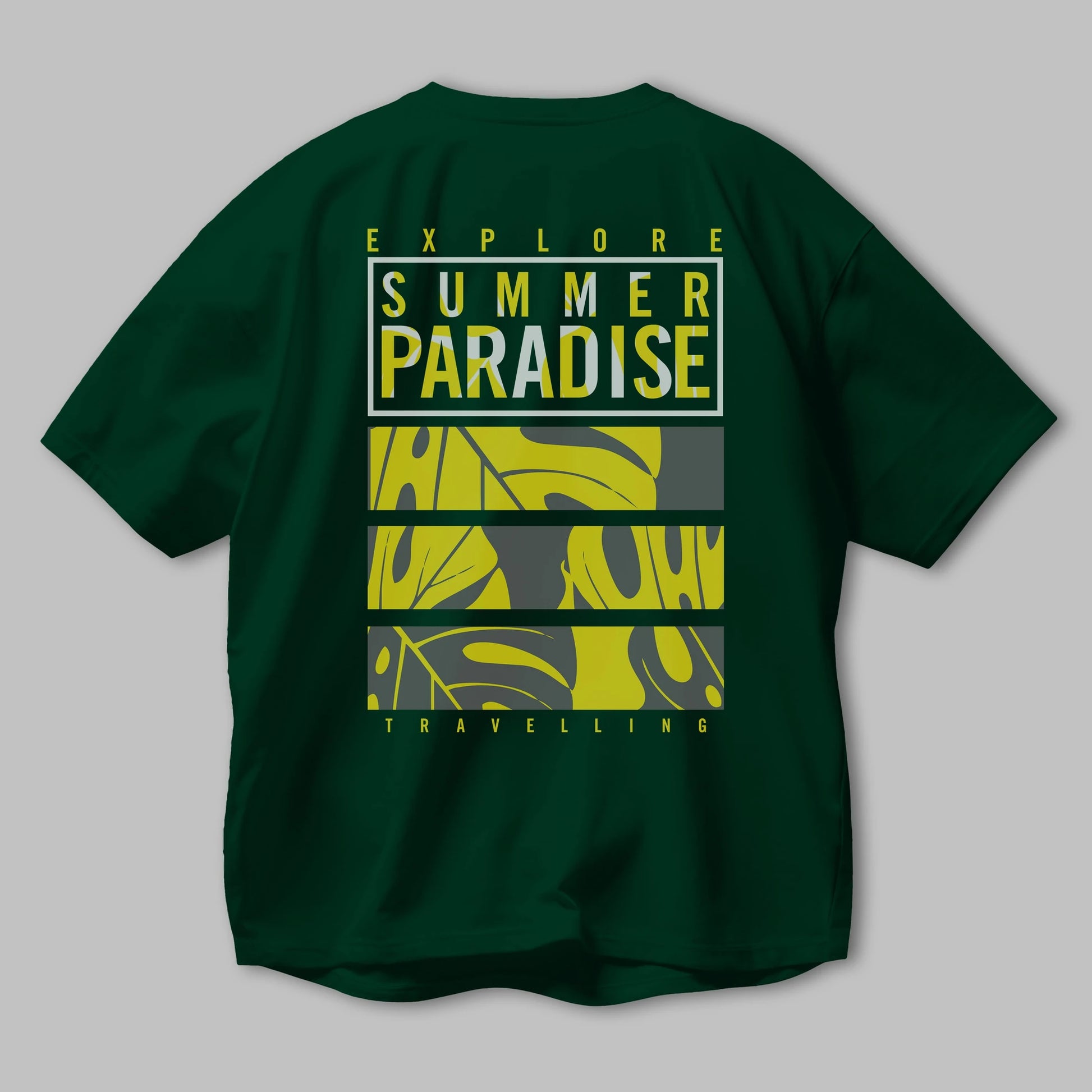 Summer Paradise Arka Baskılı Oversize t-shirt Erkek Kadın Unisex