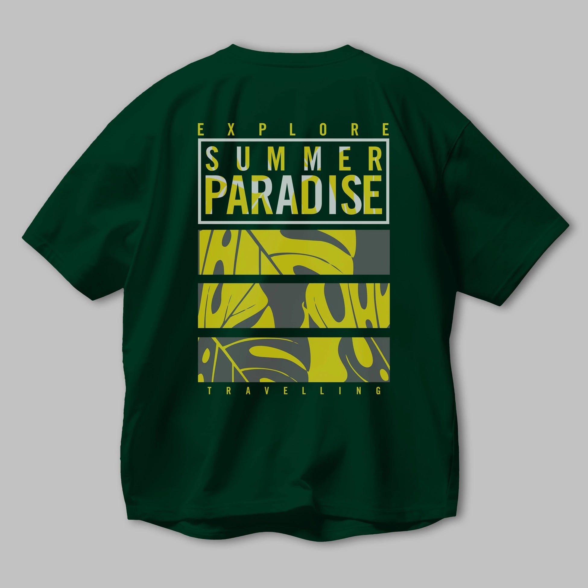 Summer Paradise Arka Baskılı Oversize t-shirt Erkek Kadın Unisex