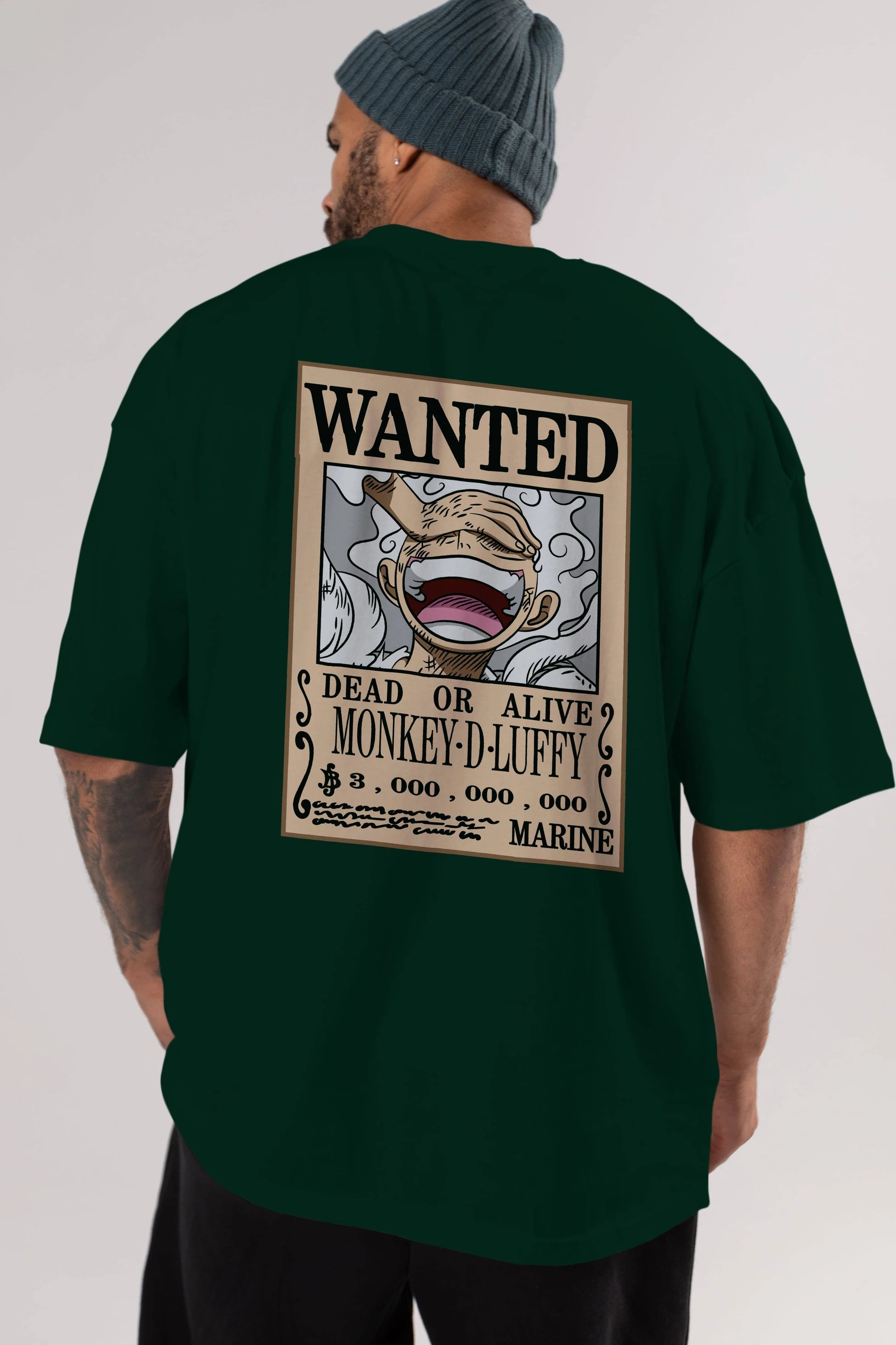 CARTEL LUFFY GEAR 5 Anime Arka Baskılı Oversize t-shirt Erkek Kadın Unisex