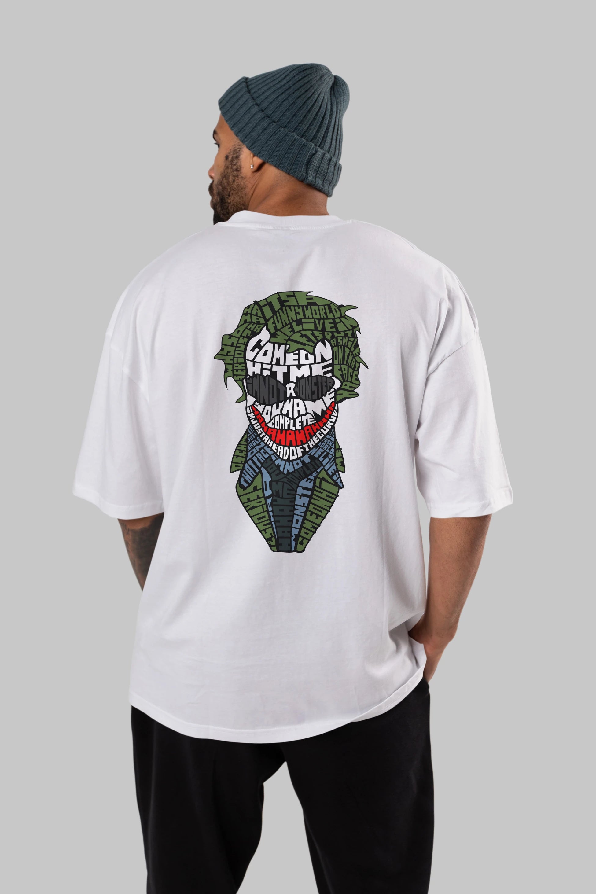Why So Serious Arka Baskılı Oversize t-shirt %100 pamuk Erkek Kadın Unisex
