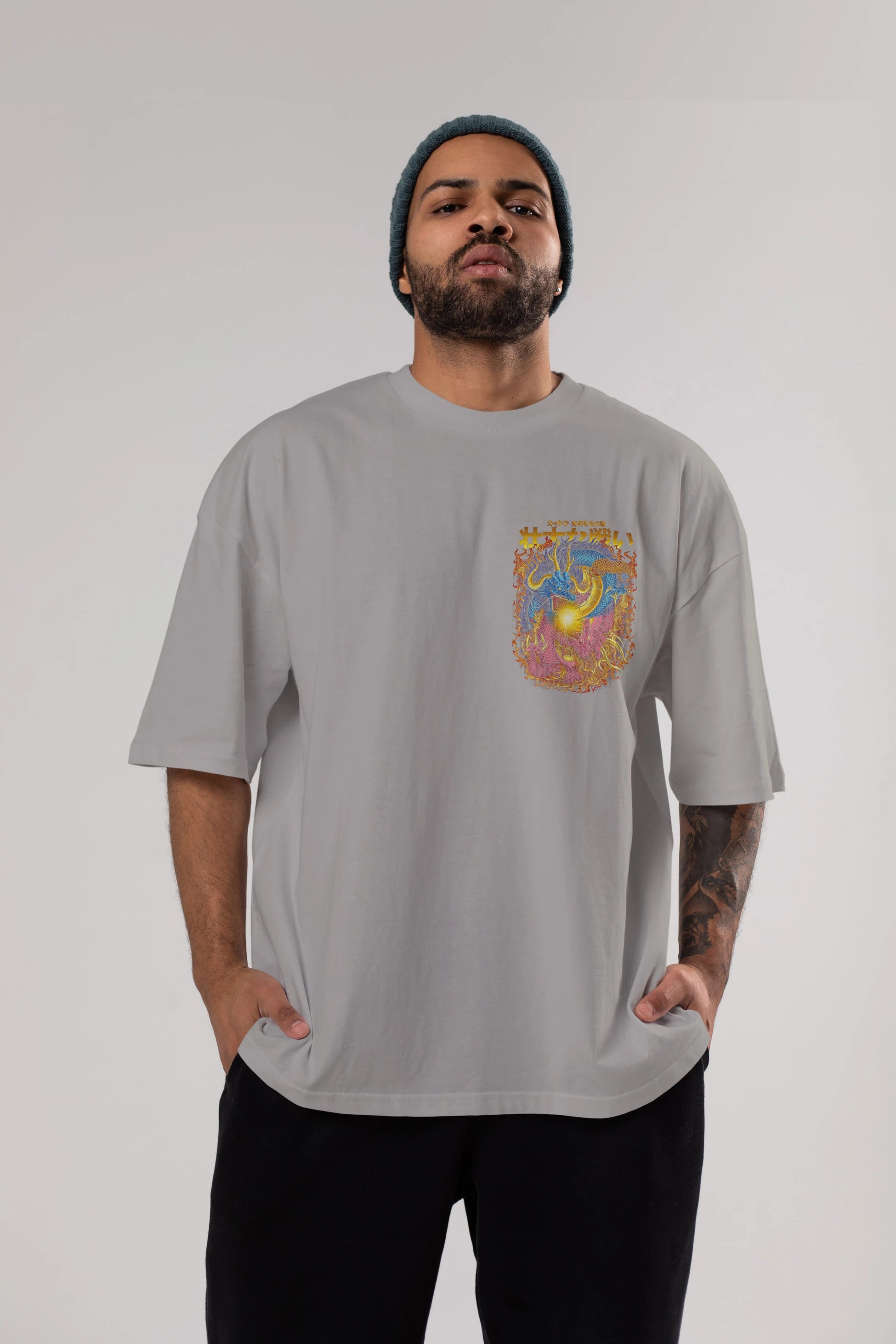 ONE PIECE (4) Ön Sol Baskılı Oversize t-shirt Erkek Kadın Unisex %100 Pamuk Bisiklet Yaka tişort