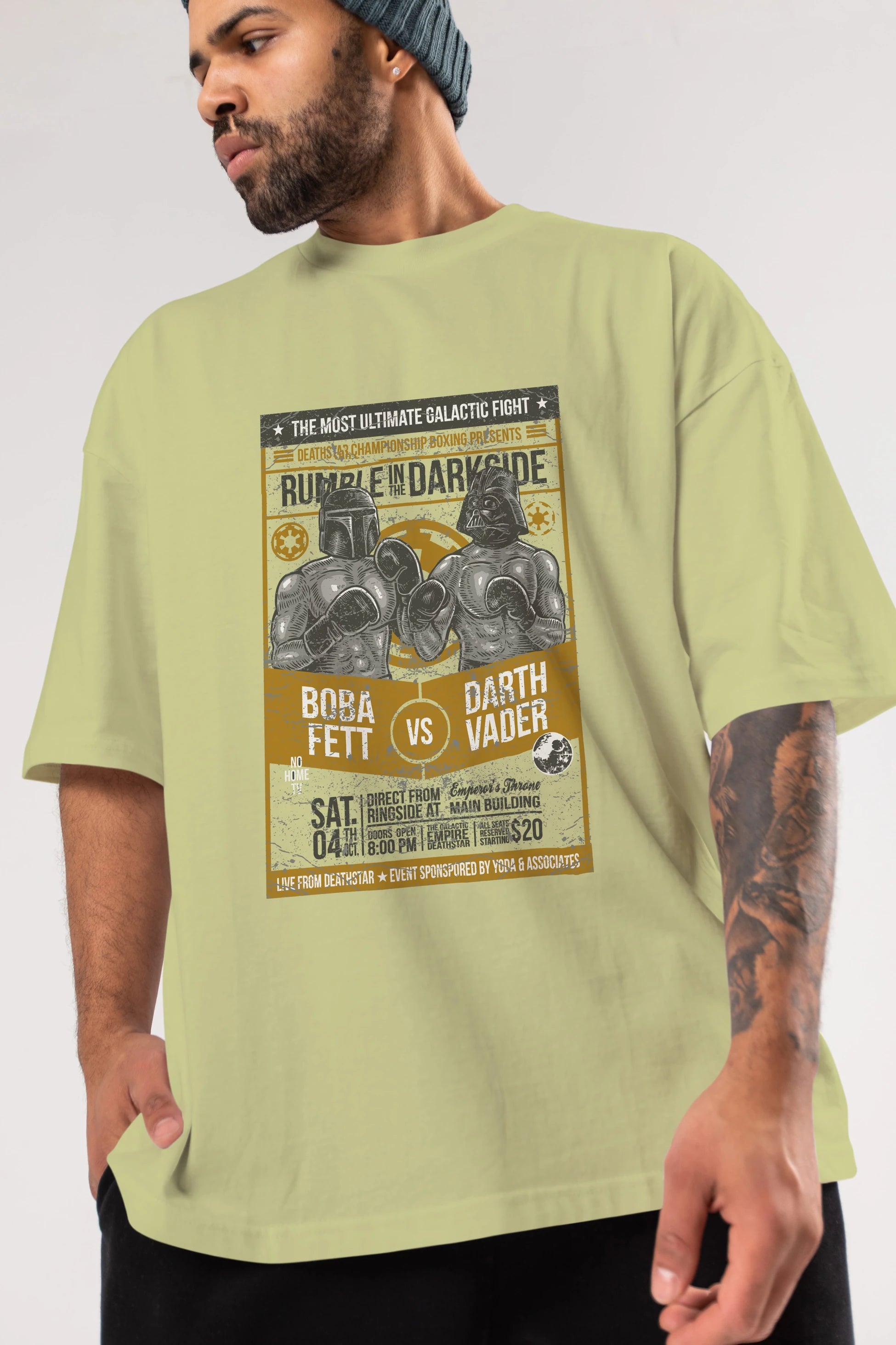 Rumble In The Darkside Ön Baskılı Oversize t-shirt Erkek Kadın Unisex %100 Pamuk tişort