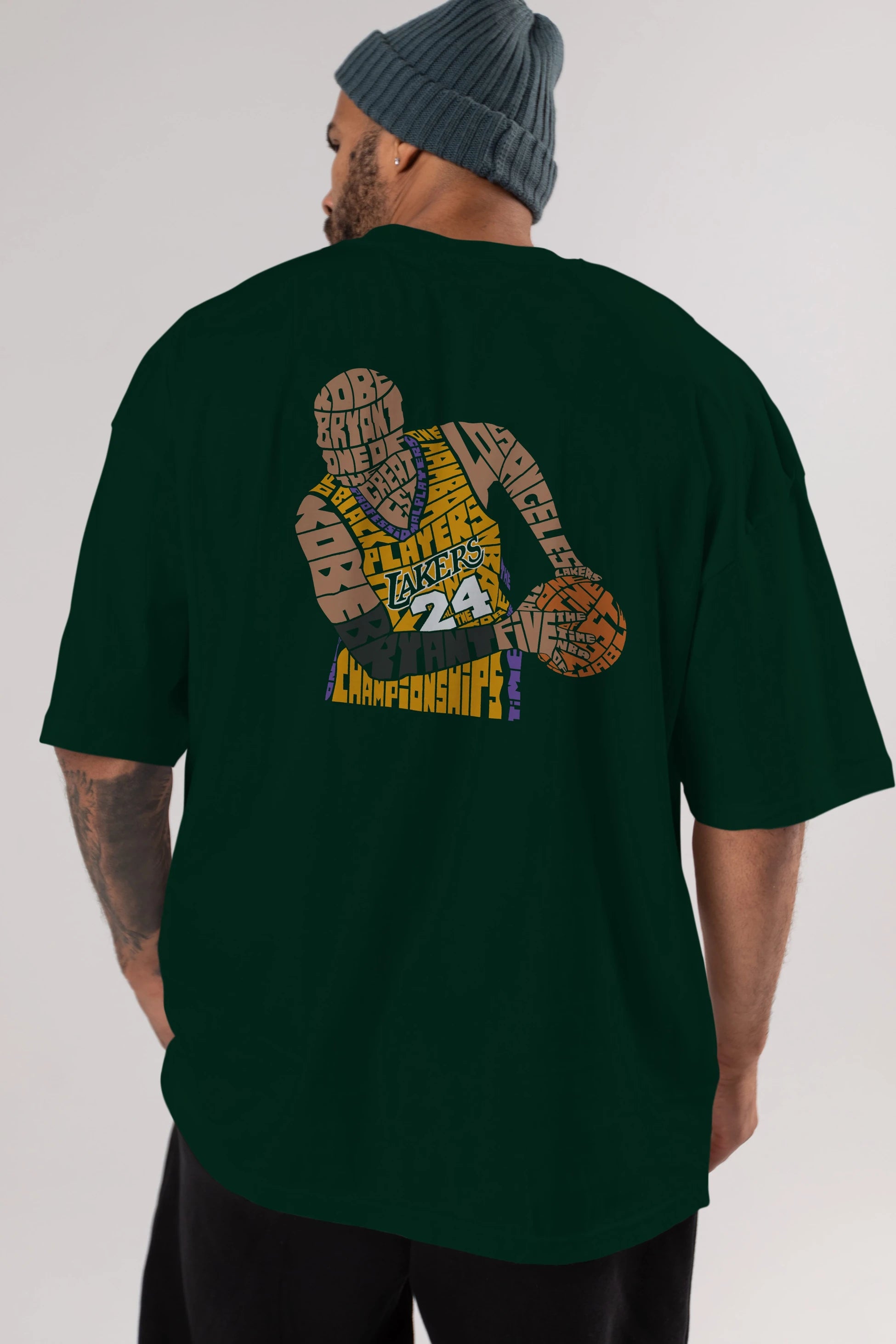 Kobe Bryant Arka Baskılı Oversize t-shirt %100 pamuk Erkek Kadın Unisex