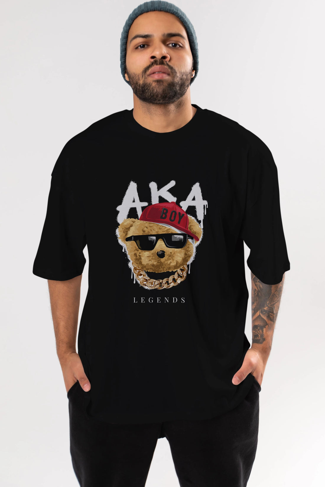 Teddy Bear Legends Ön Baskılı Oversize t-shirt Erkek Kadın Unisex %100 Pamuk