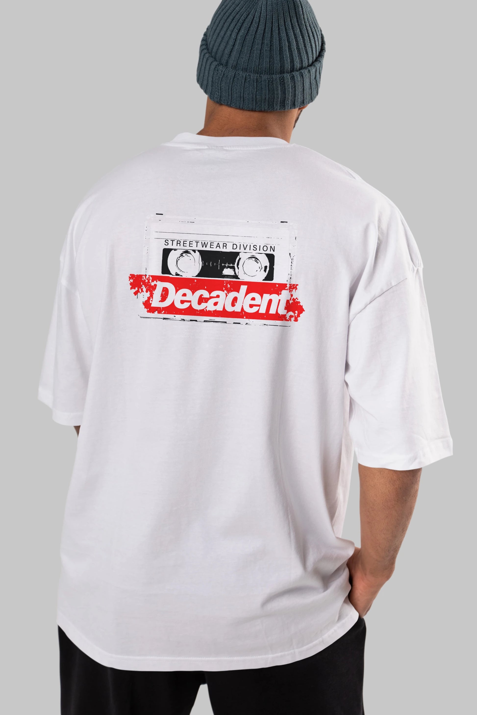 Decadent Arka Baskılı Oversize t-shirt Erkek Kadın Unisex