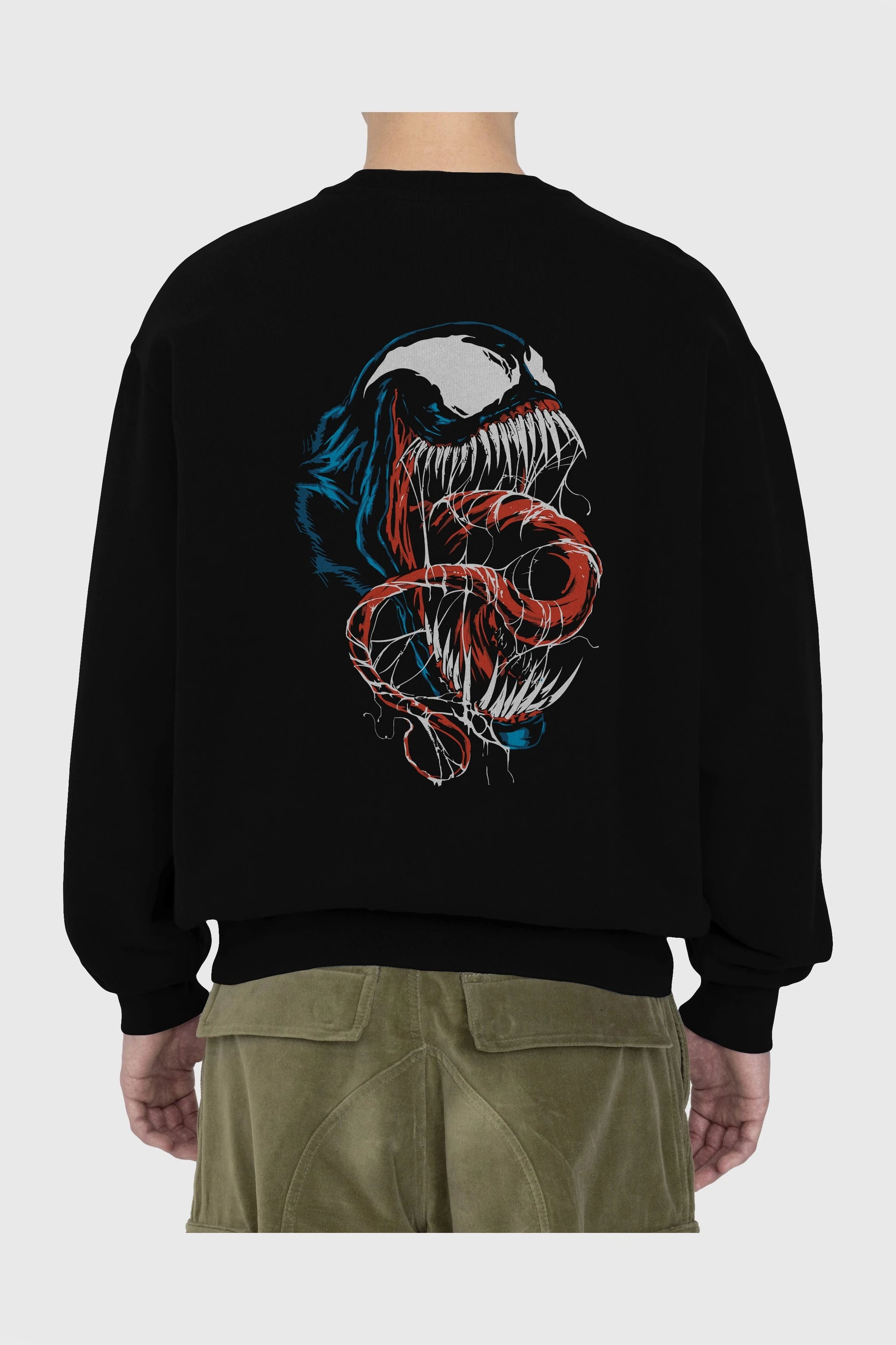 Venom (10) Arka Baskılı Oversize Sweatshirt Erkek Kadın Unisex