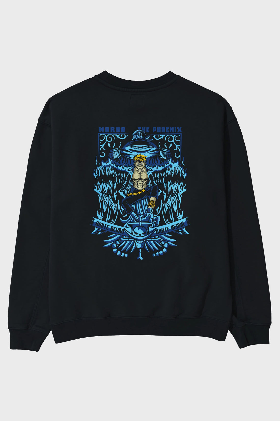 Marco the Phoenix Arka Baskılı Anime Oversize Sweatshirt Erkek Kadın Unisex