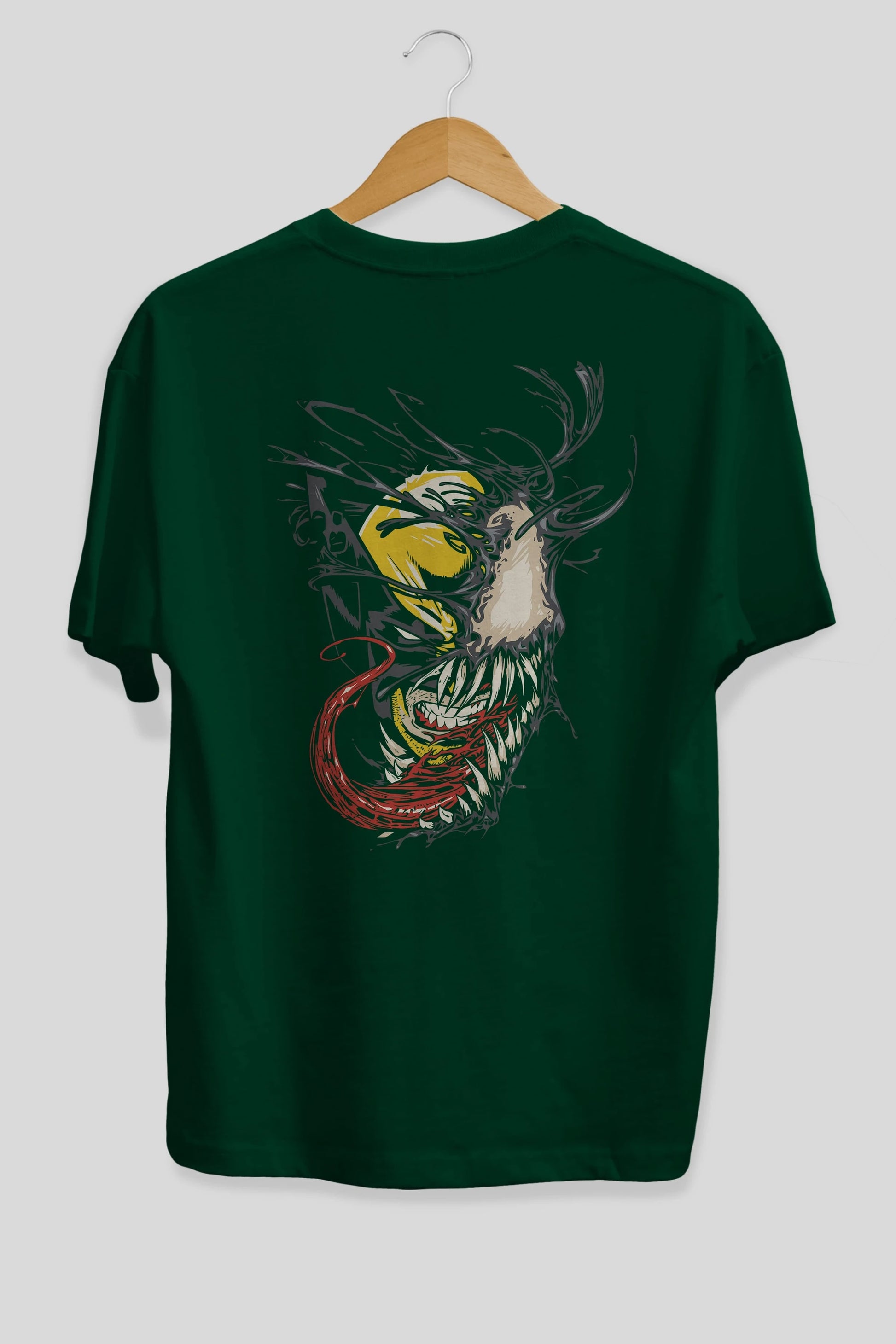Venom (4) Arka Baskılı Oversize t-shirt Erkek Kadın Unisex %100 Pamuk Bisiklet Yaka tişort