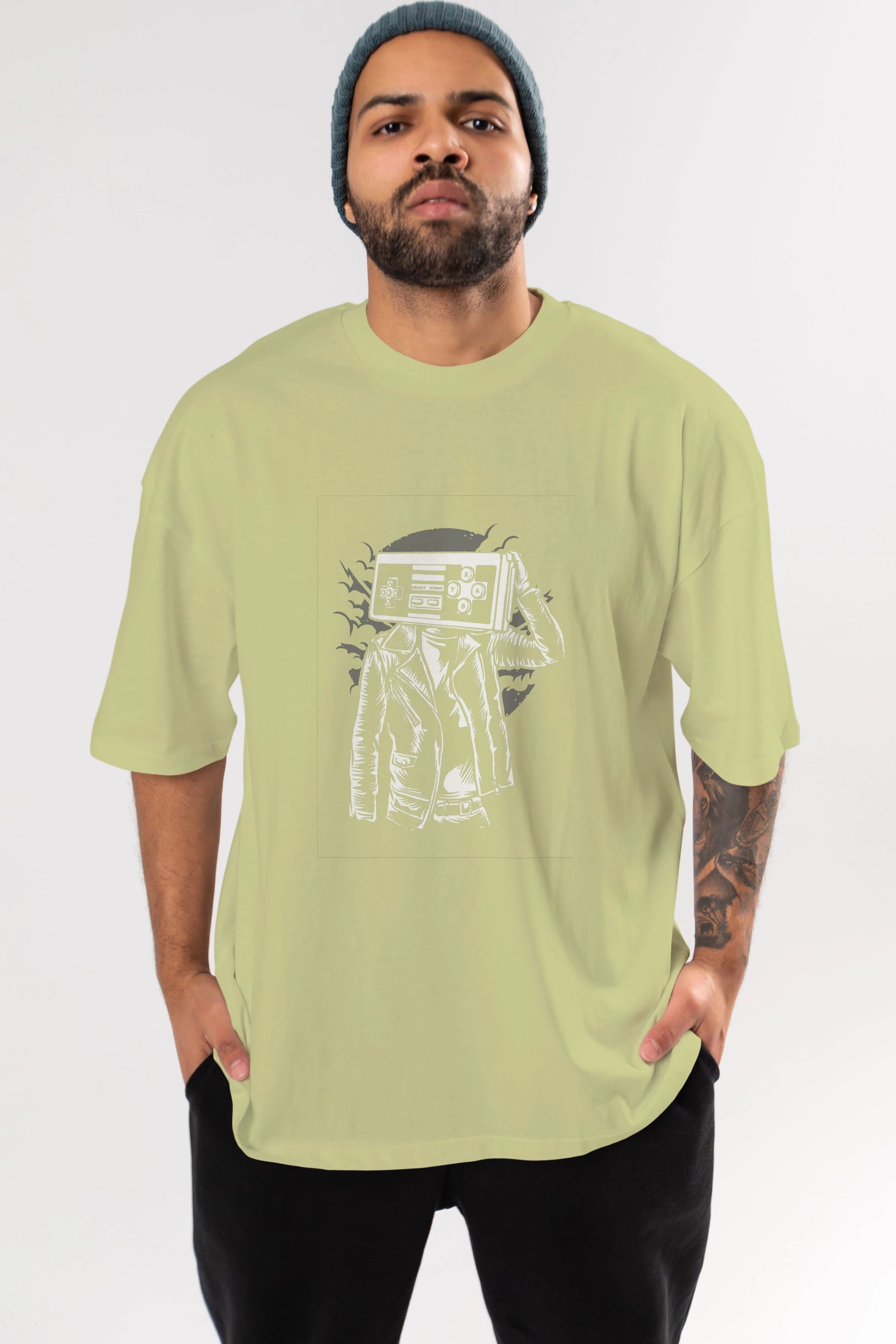 Street Gamers Ön Baskılı Oversize t-shirt Erkek Kadın Unisex %100 Pamuk tişort