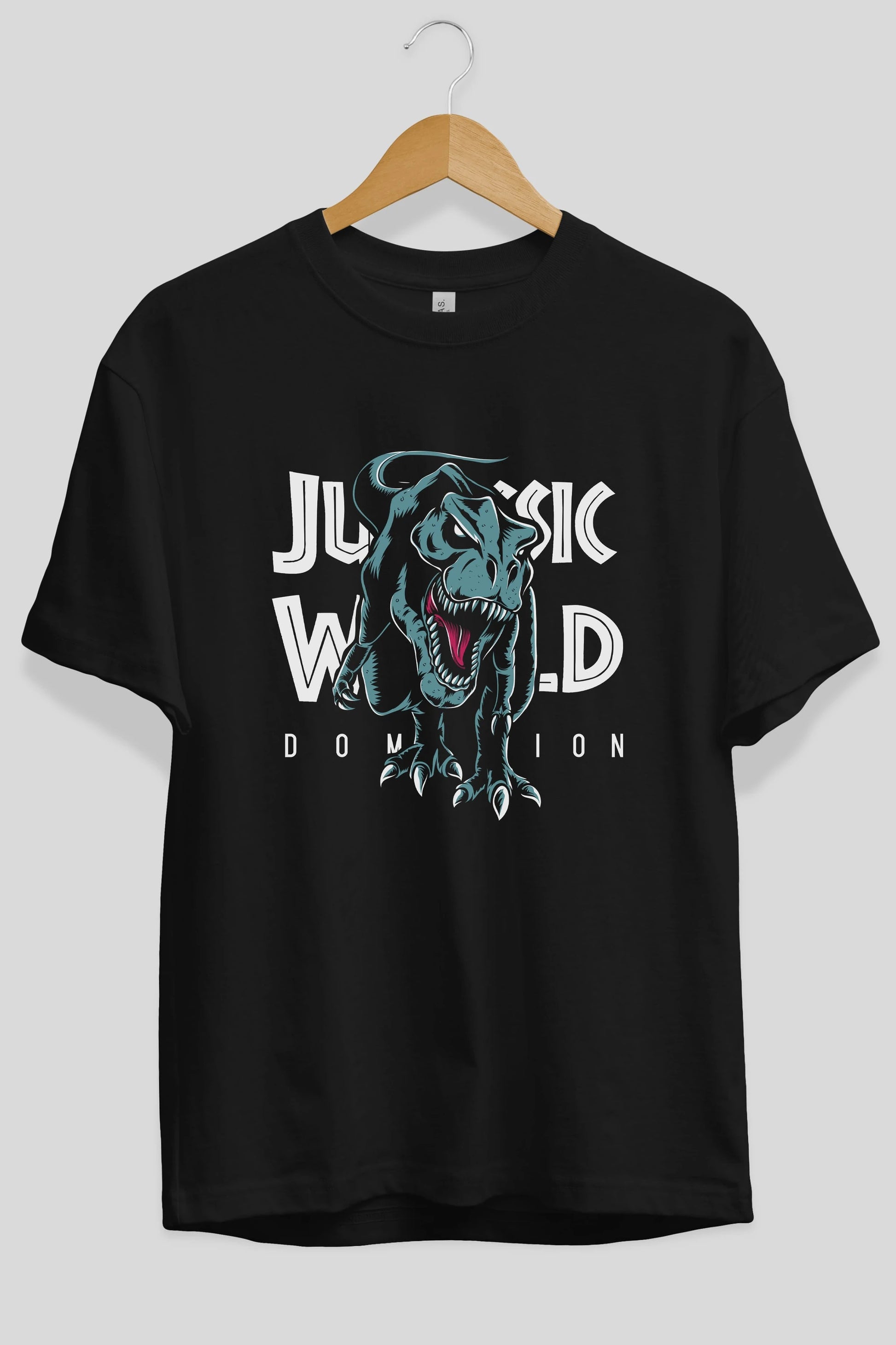 Jurassic Park (1) Ön Baskılı Oversize t-shirt Erkek Kadın Unisex %100 Pamuk Bisiklet Yaka tişort