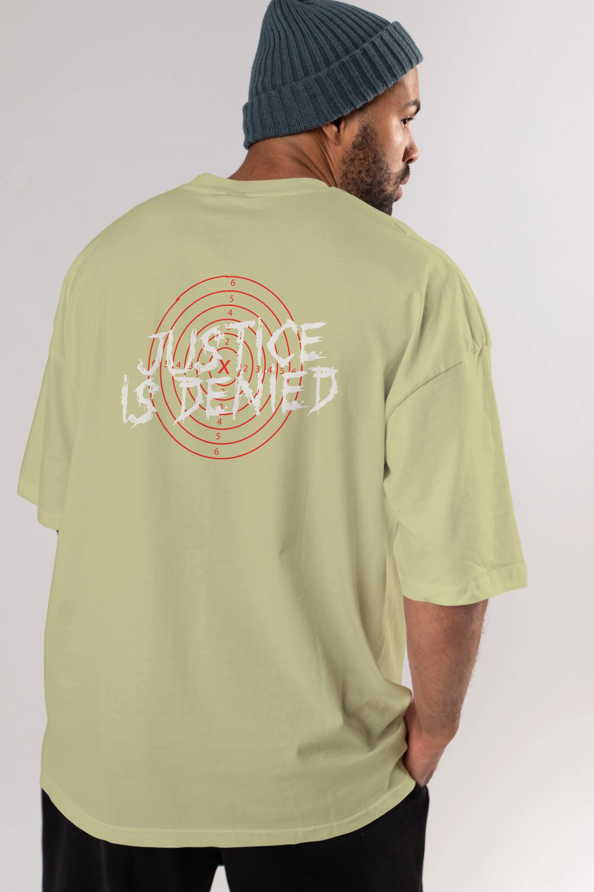 Justice is Denied Arka Baskılı Oversize t-shirt Erkek Kadın Unisex
