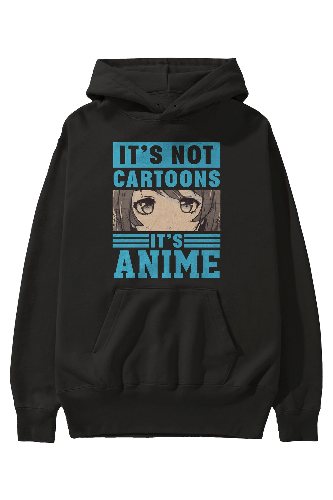 Its Anime Anime Ön Baskılı Hoodie Oversize Kapüşonlu Sweatshirt Erkek Kadın Unisex