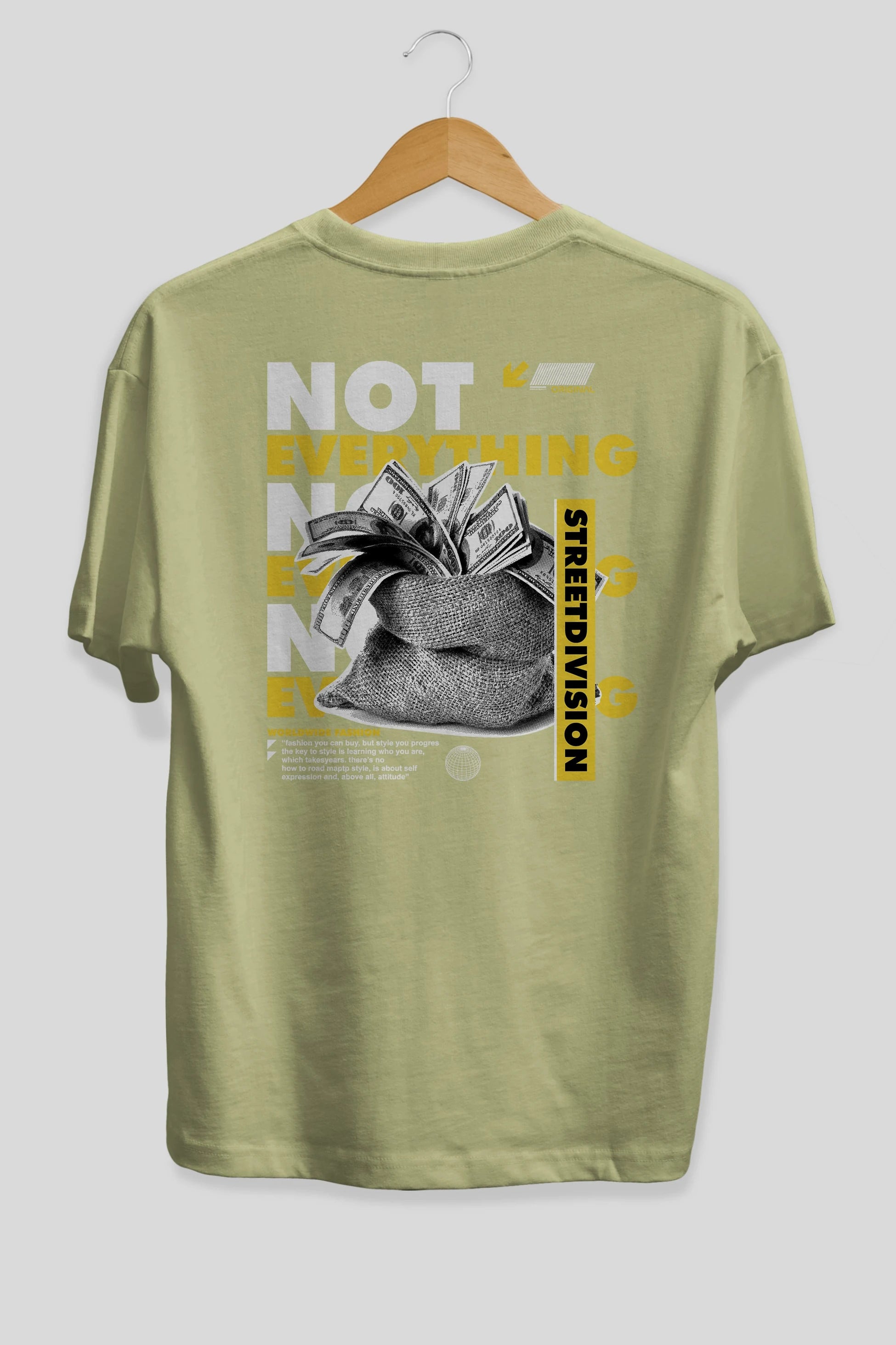Not Everything Arka Baskılı Oversize t-shirt Erkek Kadın Unisex