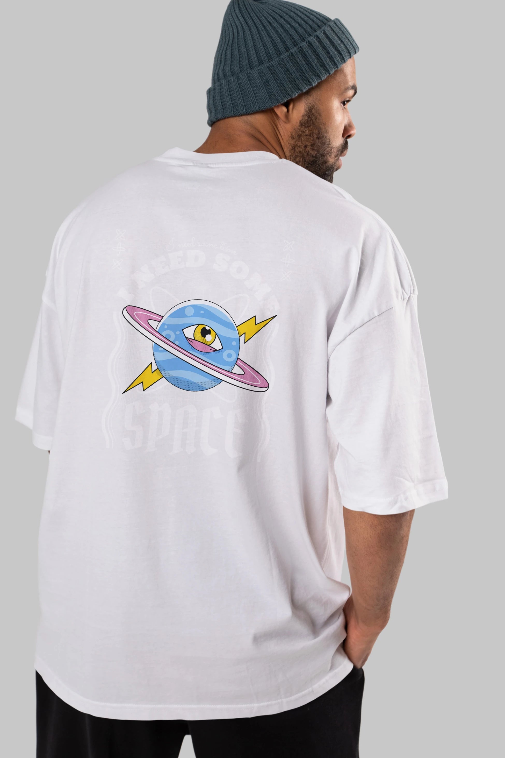 I Need Some Space Arka Baskılı Oversize t-shirt Erkek Kadın Unisex