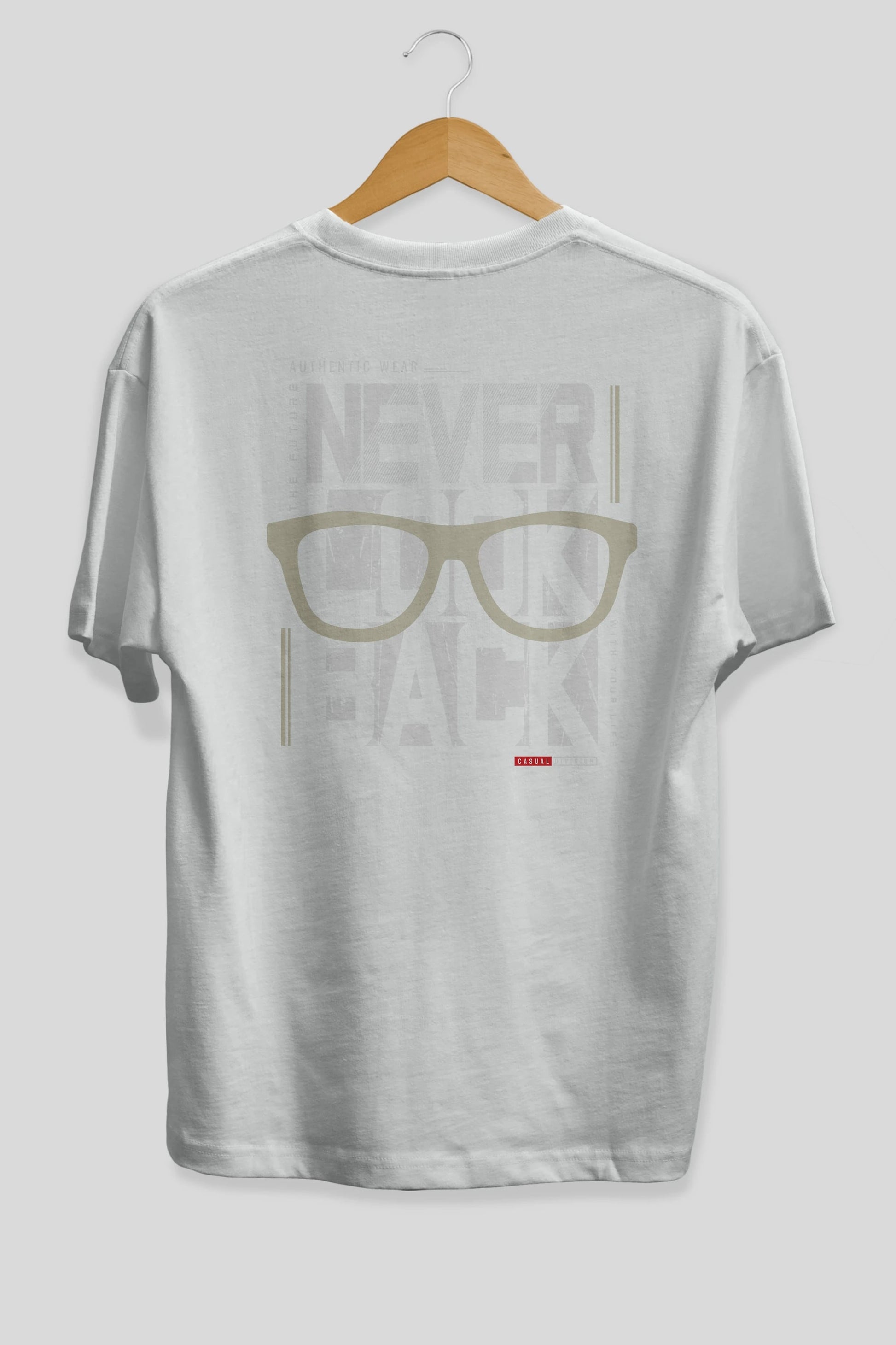 Never Look Back Arka Baskılı Oversize t-shirt Erkek Kadın Unisex