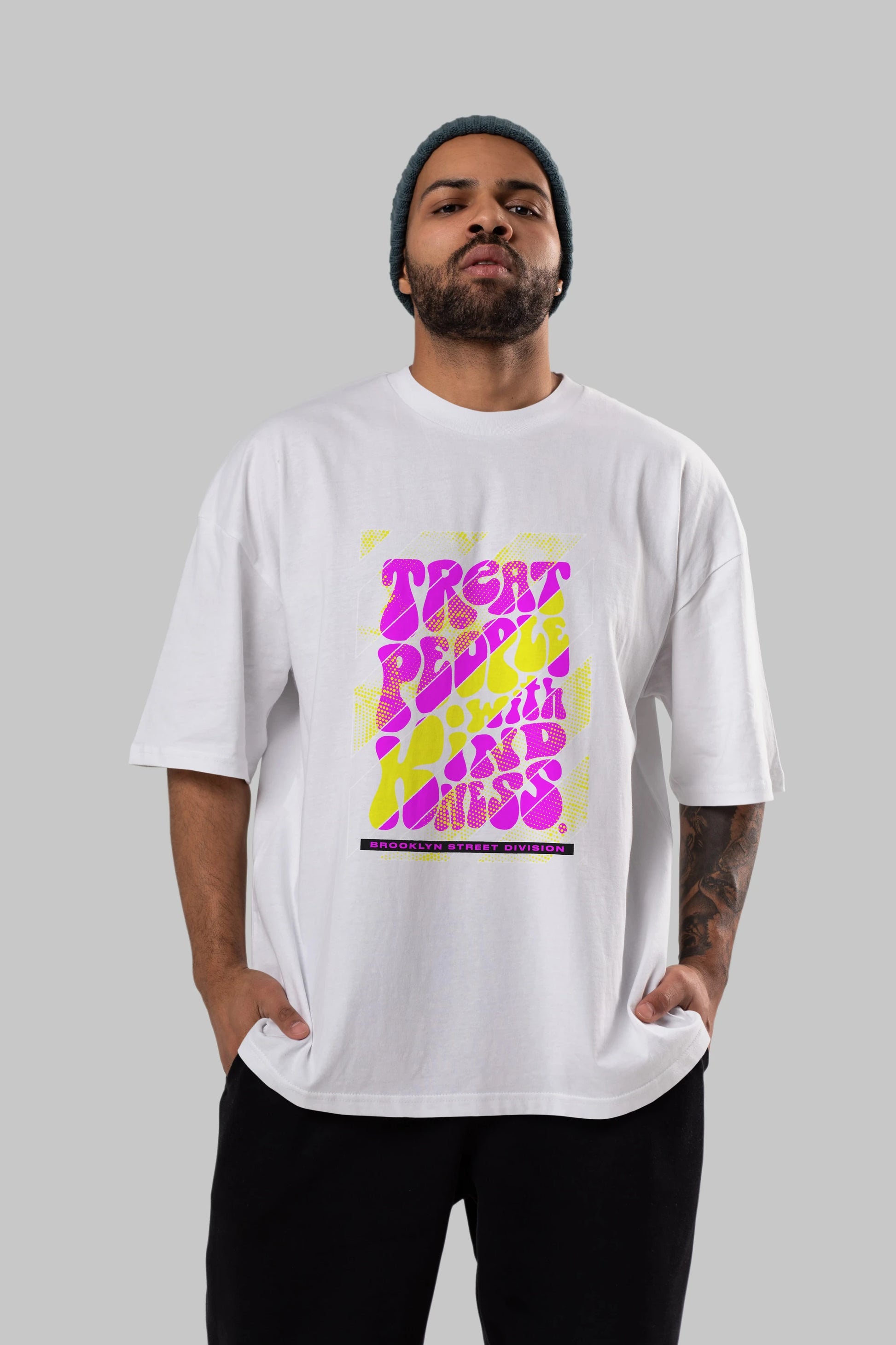 Treat People Ön Baskılı Oversize t-shirt Erkek Kadın Unisex