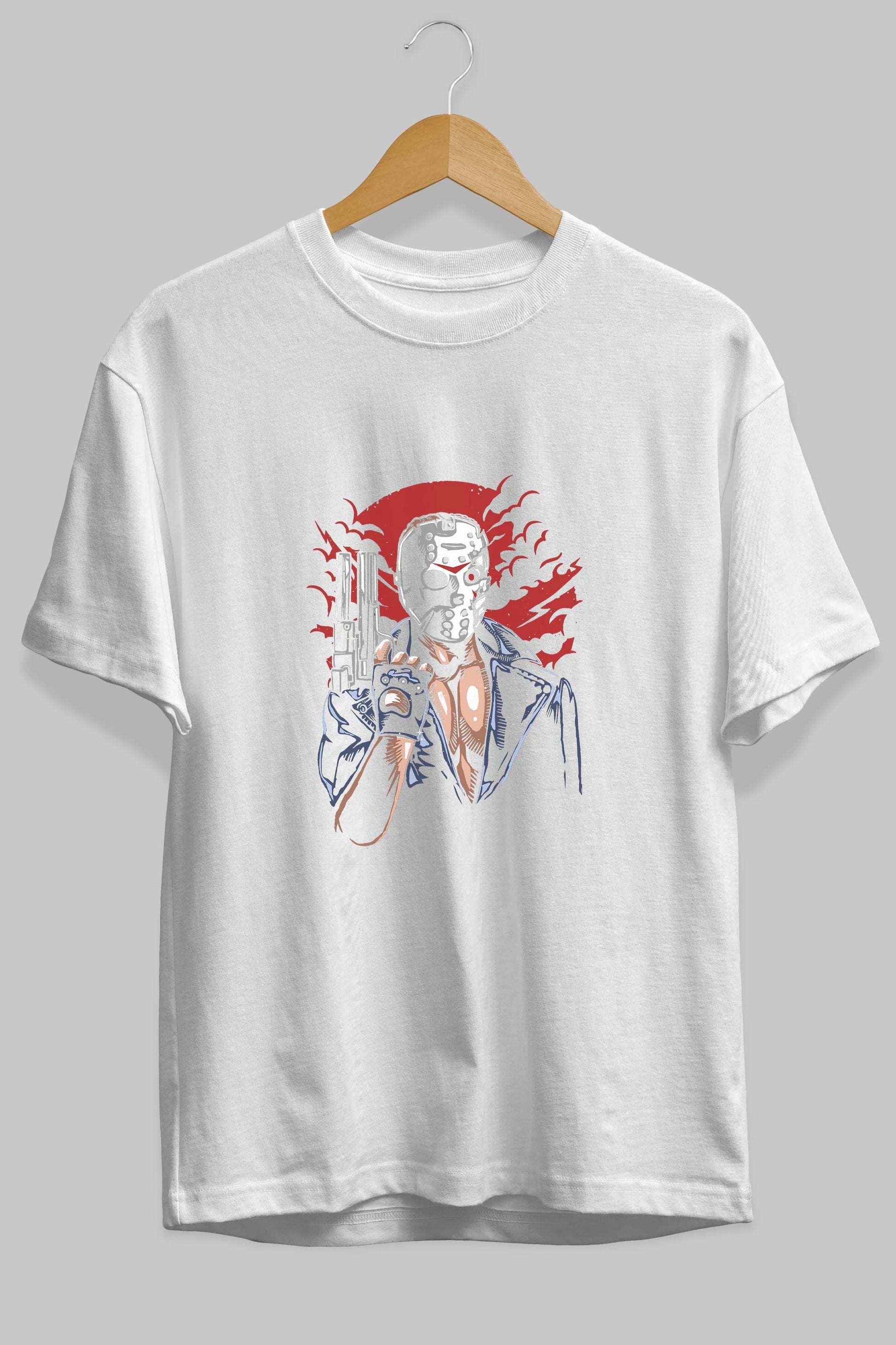 Jason Will Be Back Ön Baskılı Oversize t-shirt Erkek Kadın Unisex %100 Pamuk tişort