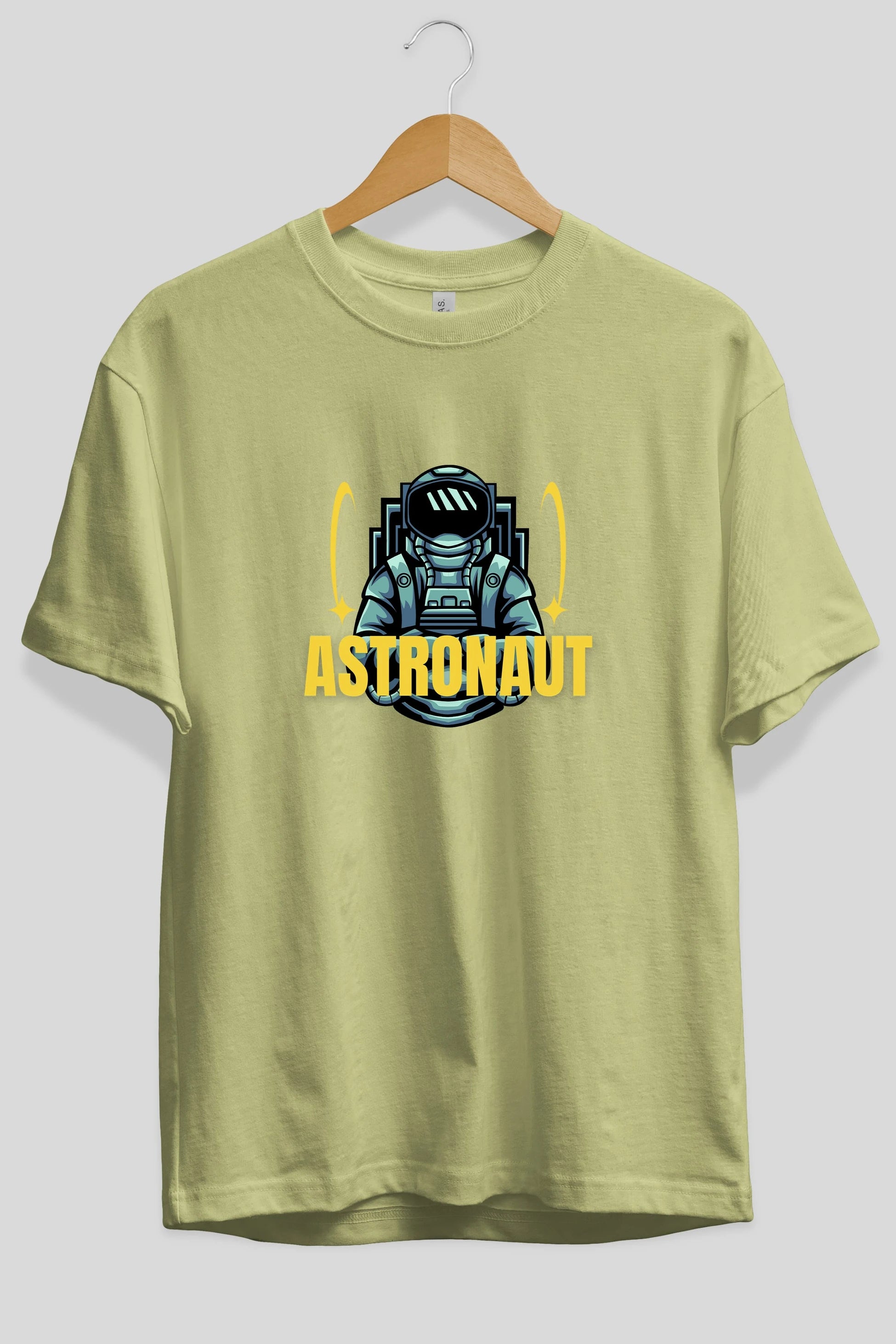Astronaut Ön Baskılı Oversize t-shirt Erkek Kadın Unisex
