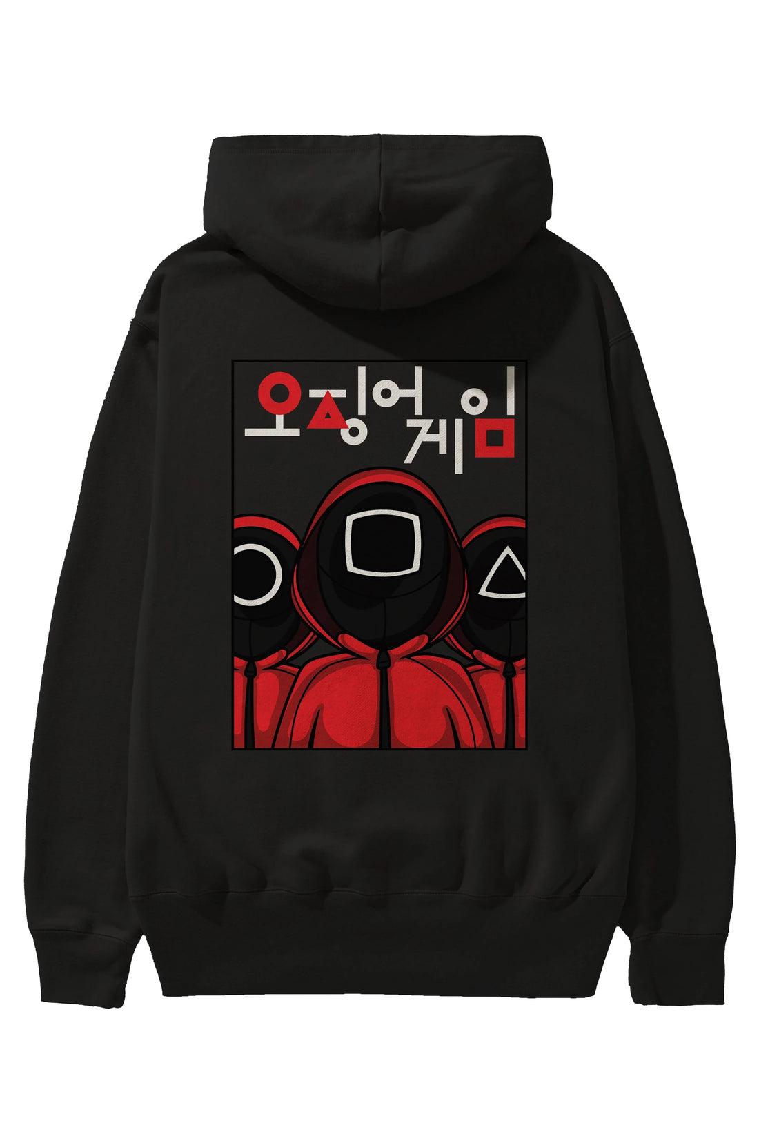 Squid Game (7) Arka Baskılı Hoodie Oversize Kapüşonlu Sweatshirt Erkek Kadın Unisex