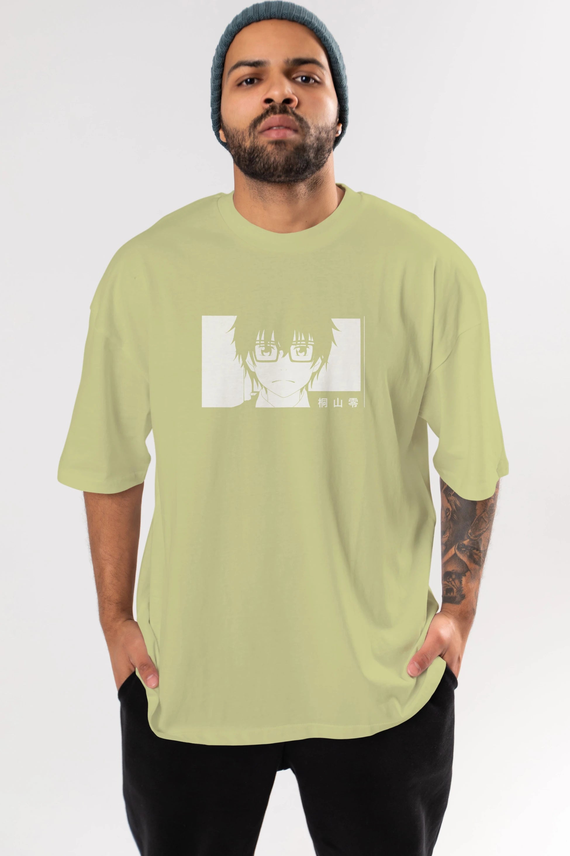 Rei Kiriyama 3 Anime Ön Baskılı Oversize t-shirt %100 pamuk Erkek Kadın Unisex