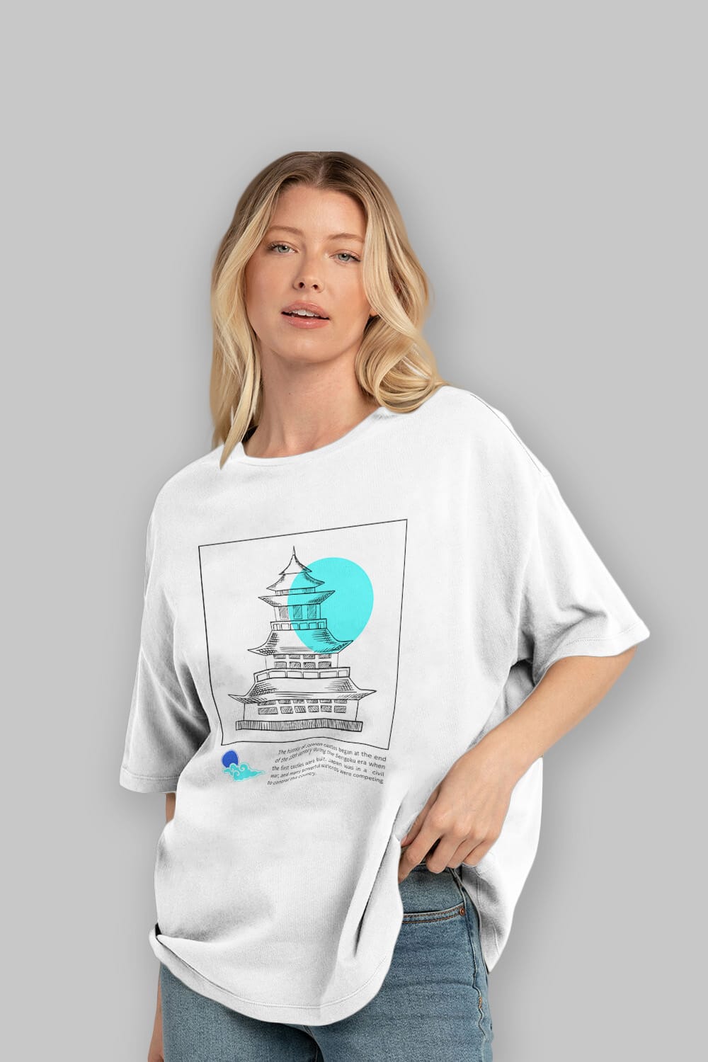 Retro Japanese Ön Baskılı Oversize t-shirt Erkek Kadın Unisex