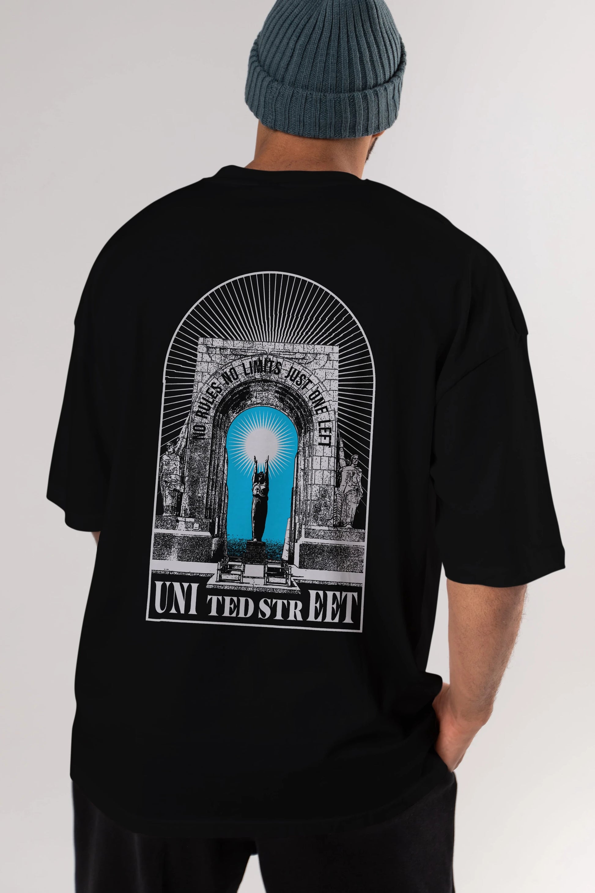 No Rules No Limits Arka Baskılı Oversize t-shirt Erkek Kadın Unisex