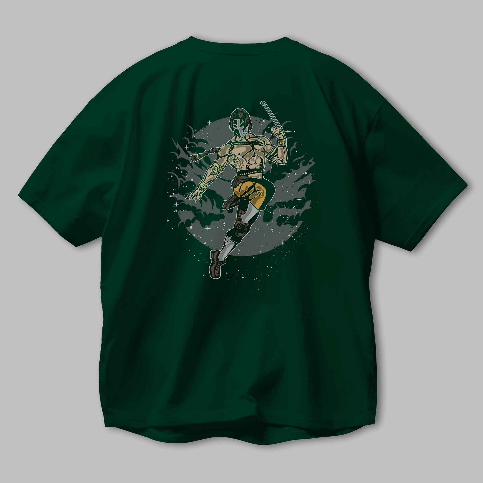 Vega Arka Baskılı Oversize t-shirt Erkek Kadın Unisex %100 Pamuk
