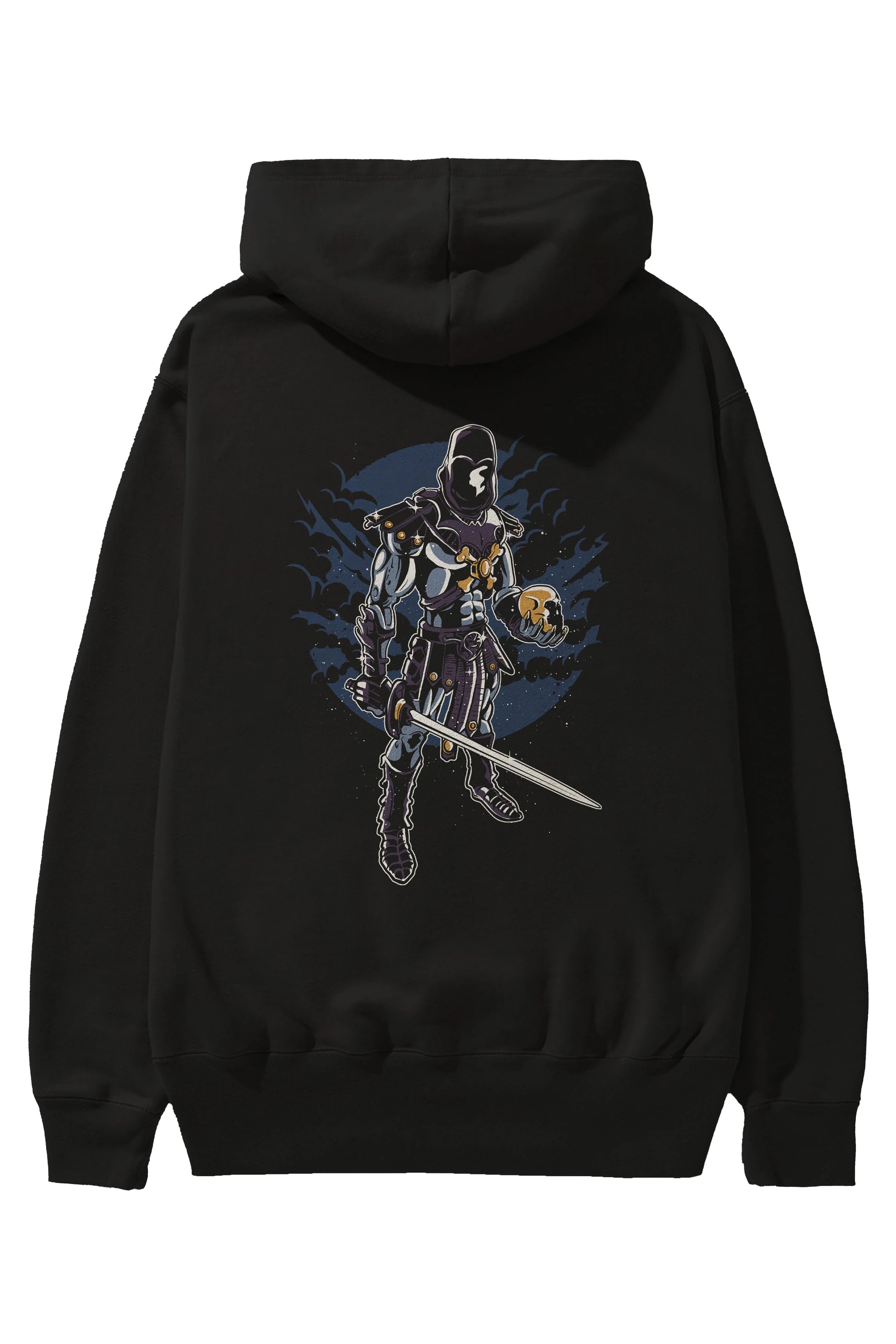 Skeleton King Arka Baskılı Hoodie Oversize Kapüşonlu Sweatshirt Erkek Kadın Unisex