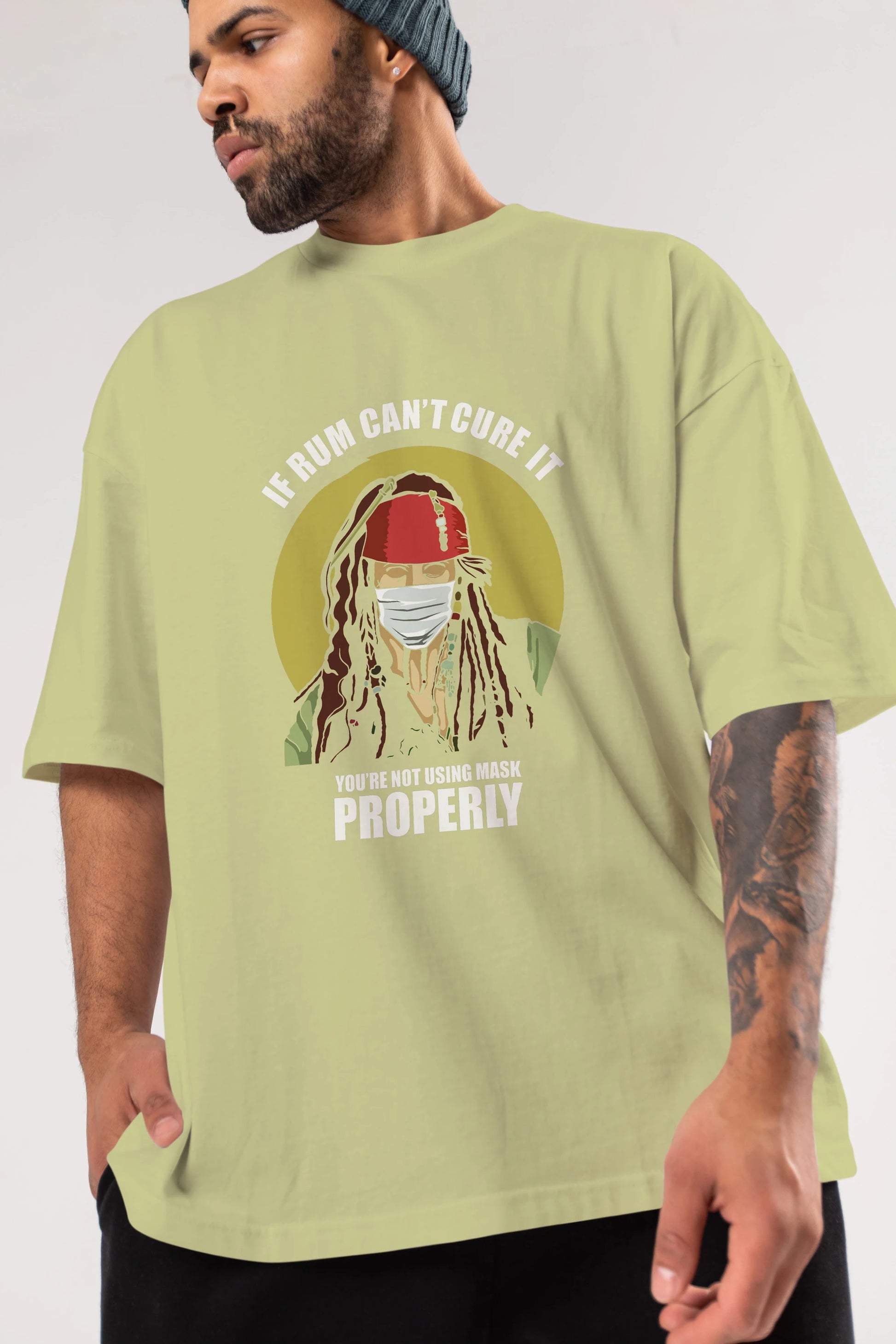 Pirates Maker Ön Baskılı Oversize t-shirt Erkek Kadın Unisex %100 Pamuk tişort