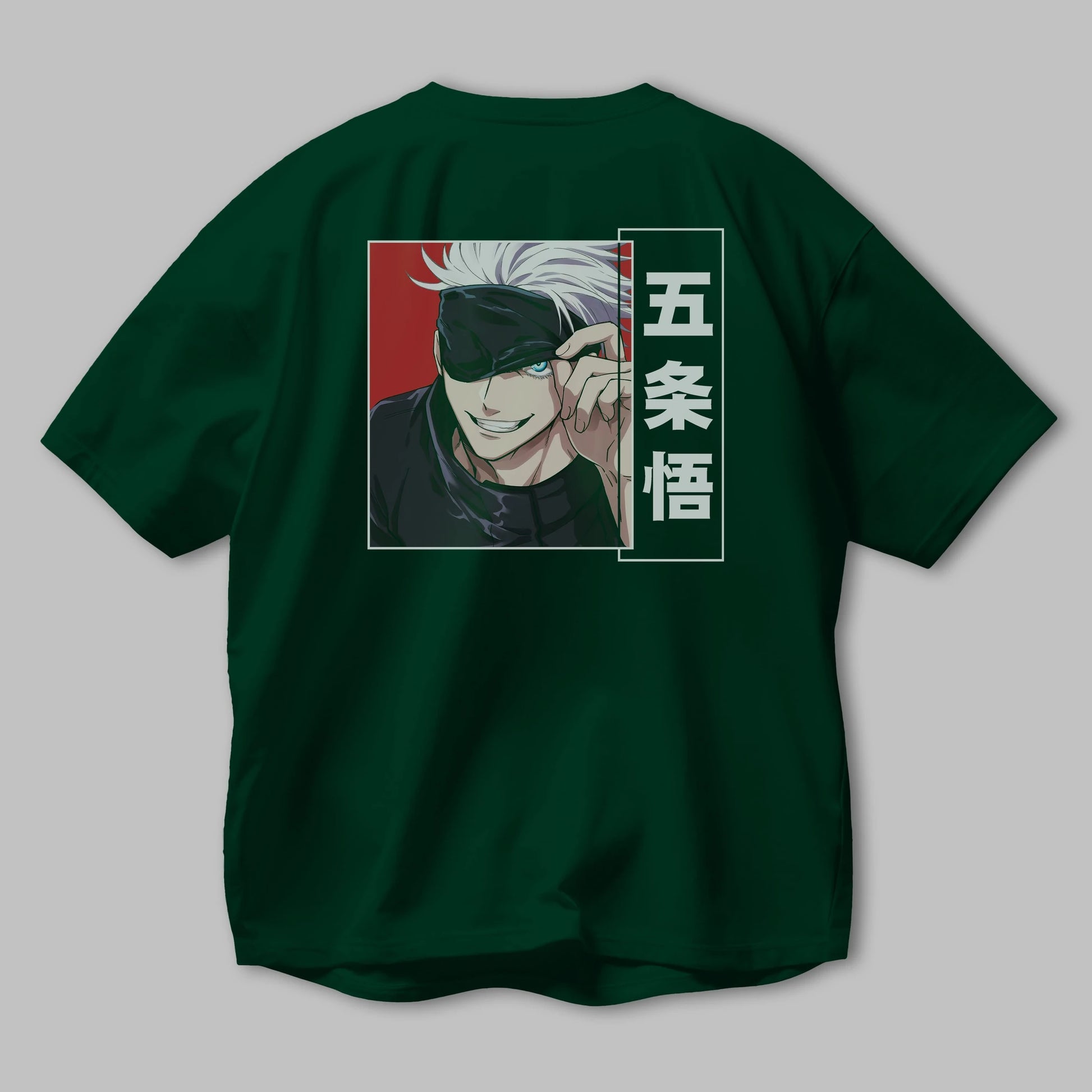 JUJUTSU KAISEN Anime Arka Baskılı Oversize t-shirt Erkek Kadın Unisex