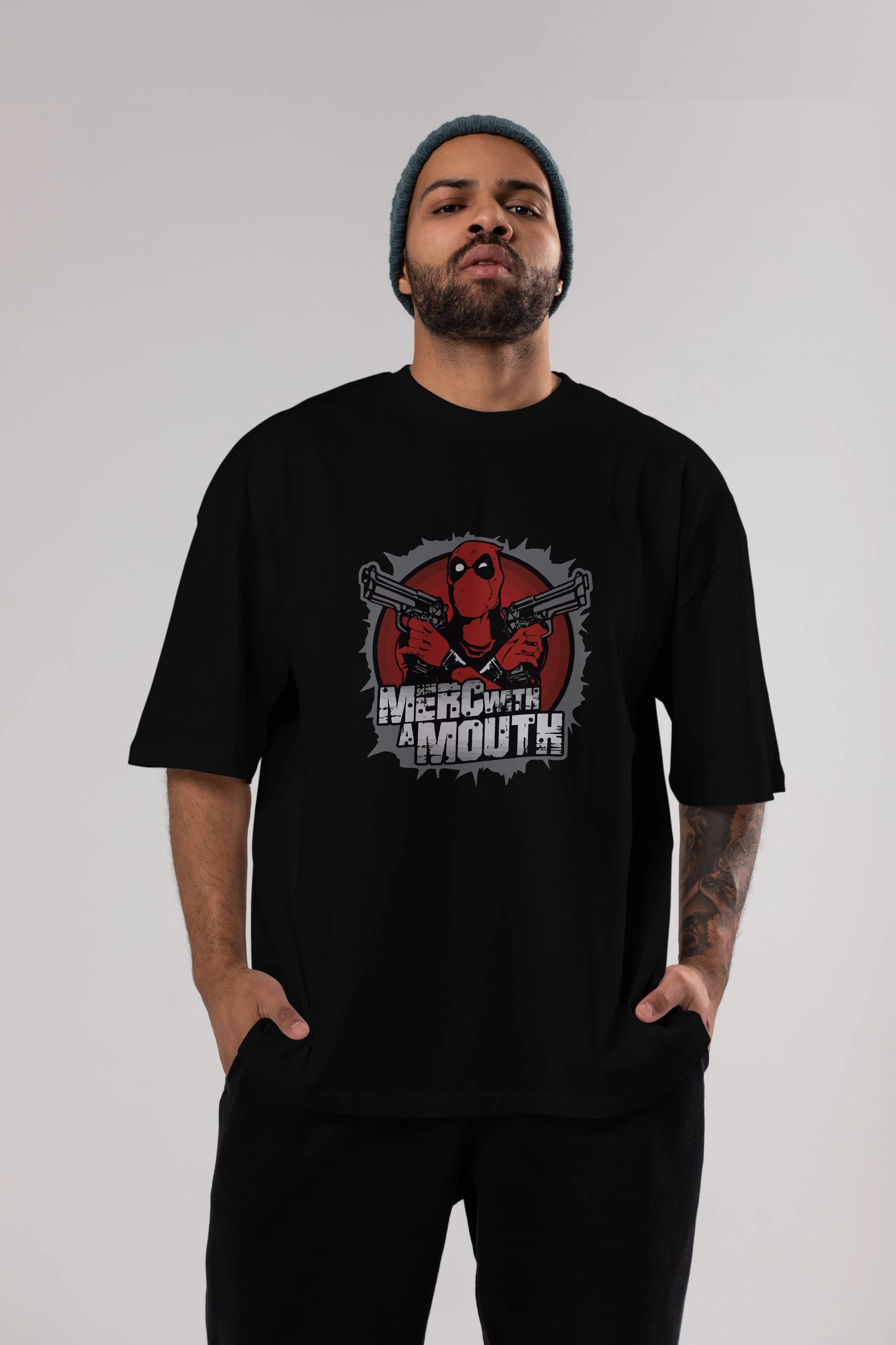 Deadpool (13) Ön Baskılı Oversize t-shirt Erkek Kadın Unisex %100 Pamuk Bisiklet Yaka tişort