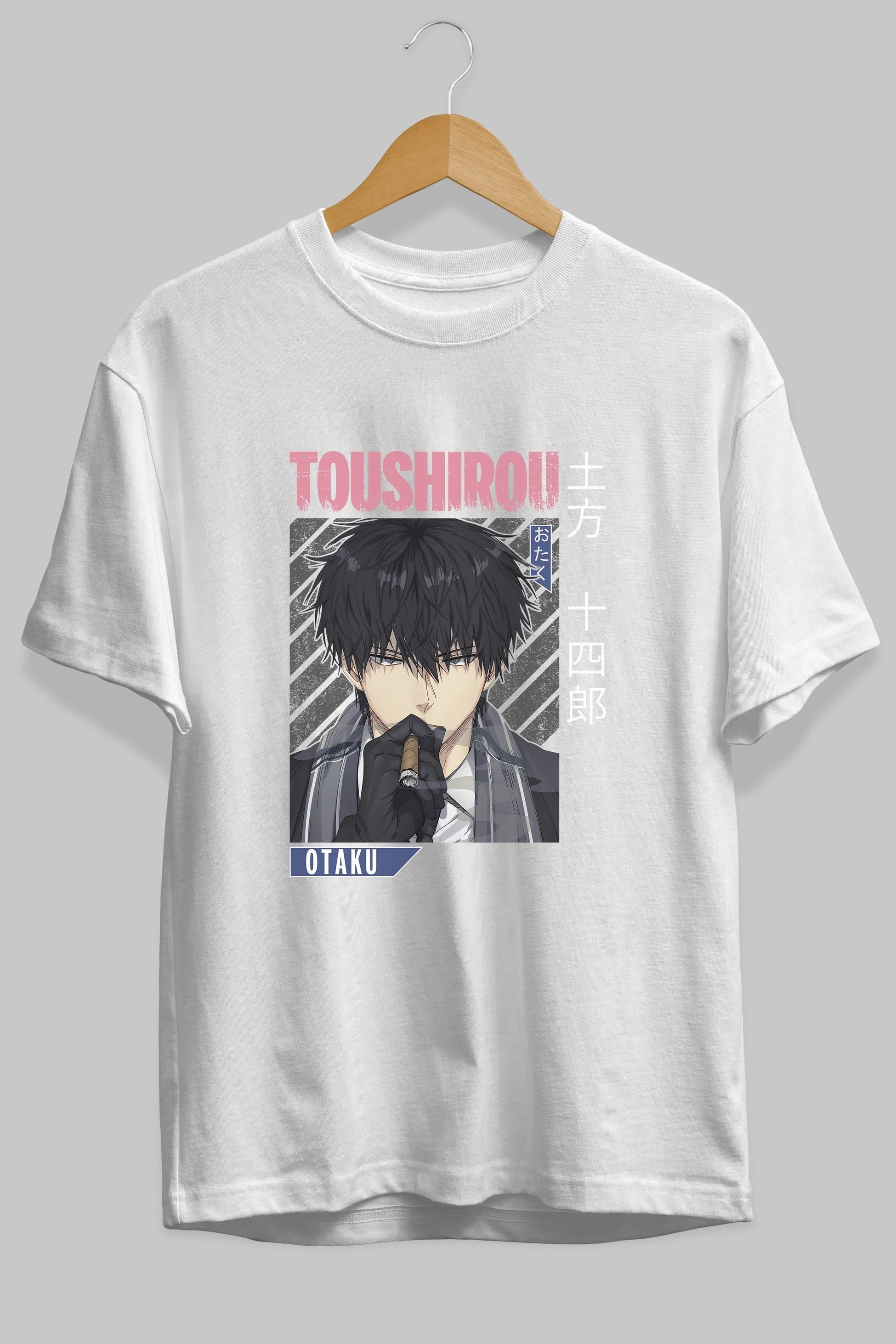 Toushirou Hijikata 2 Anime Ön Baskılı Oversize t-shirt %100 pamuk Erkek Kadın Unisex