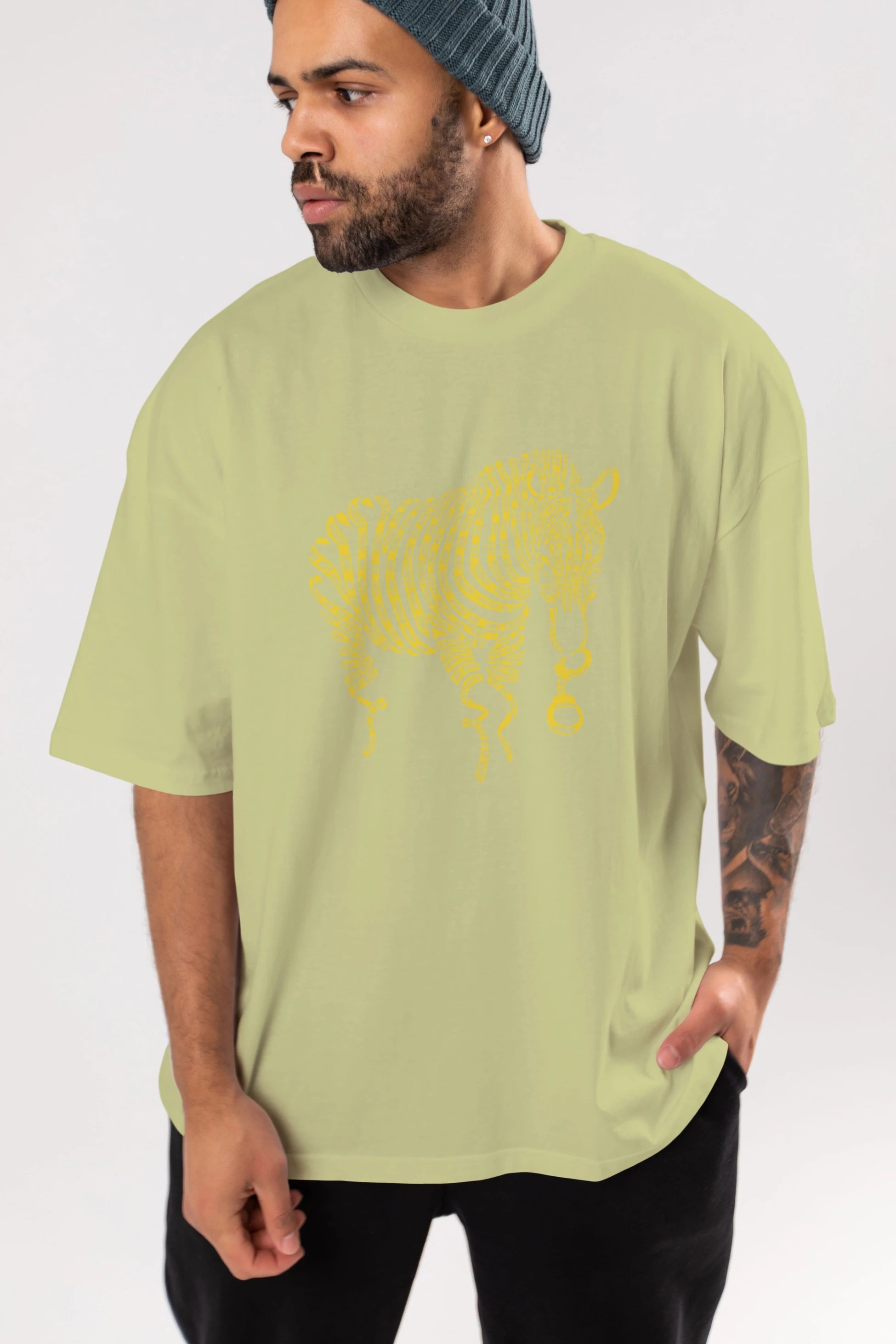 Nature of Crime Ön Baskılı Oversize t-shirt %100 pamuk Erkek Kadın Unisex