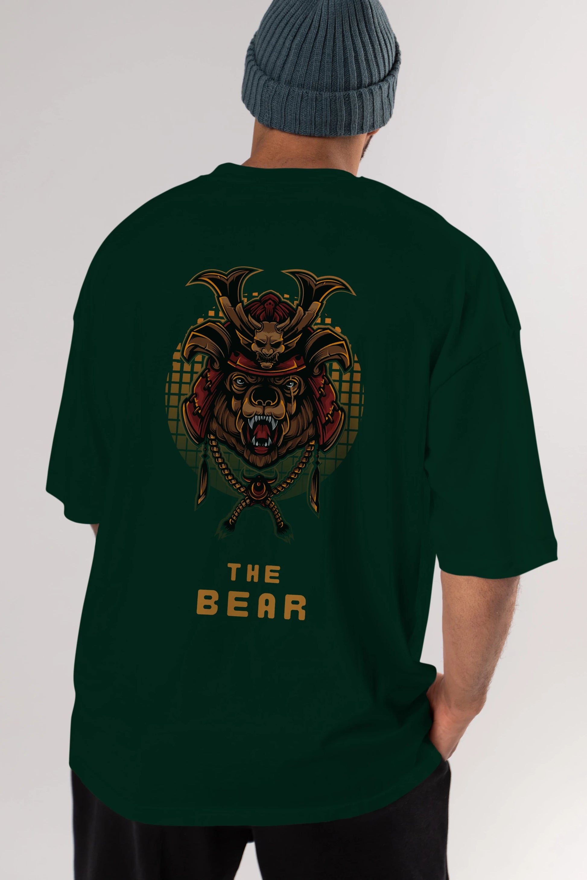 The Bear 2 Arka Baskılı Oversize t-shirt Erkek Kadın Unisex %100 Pamuk