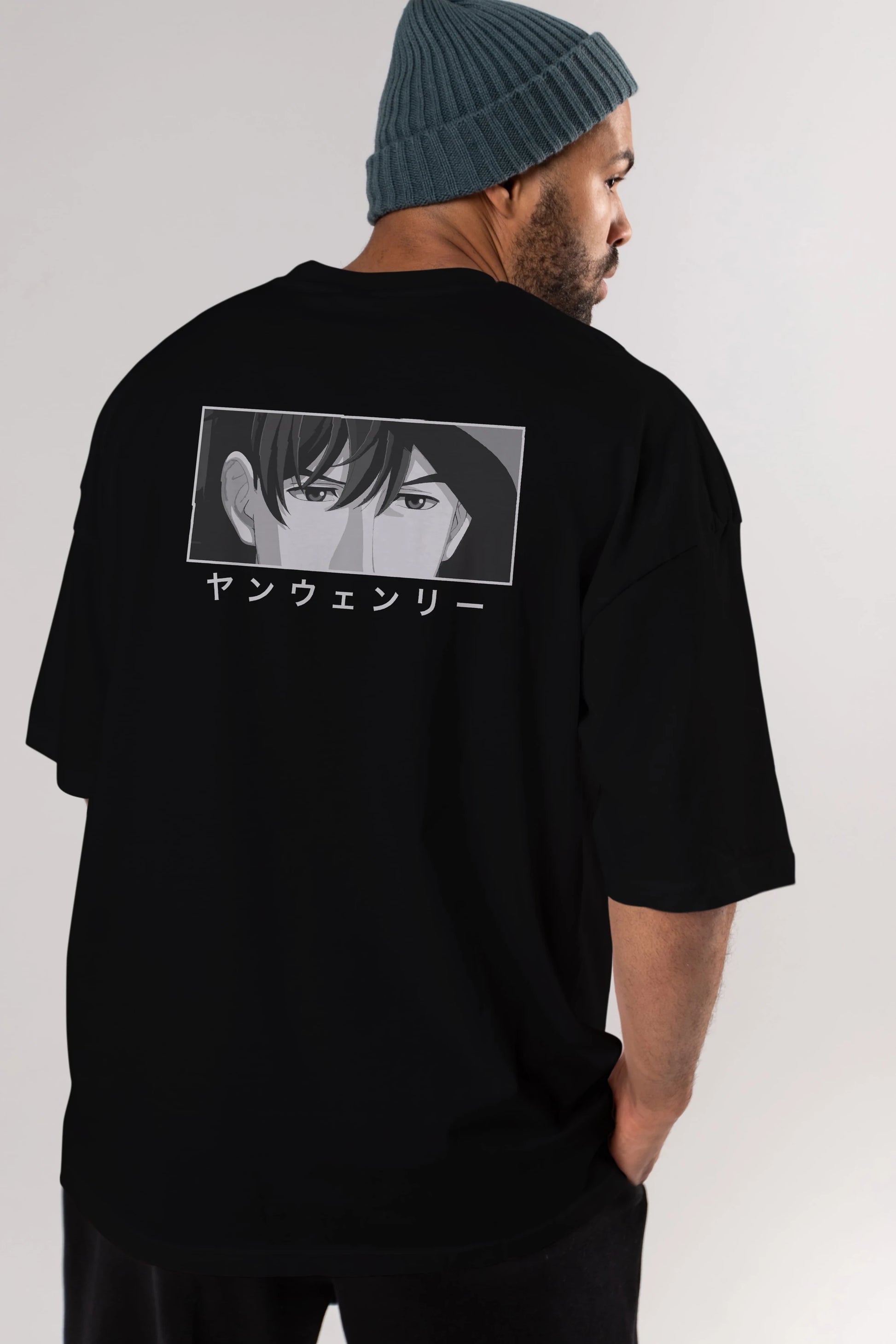 Wen-li Yang 1 Anime Arka Baskılı Oversize t-shirt Erkek Kadın Unisex