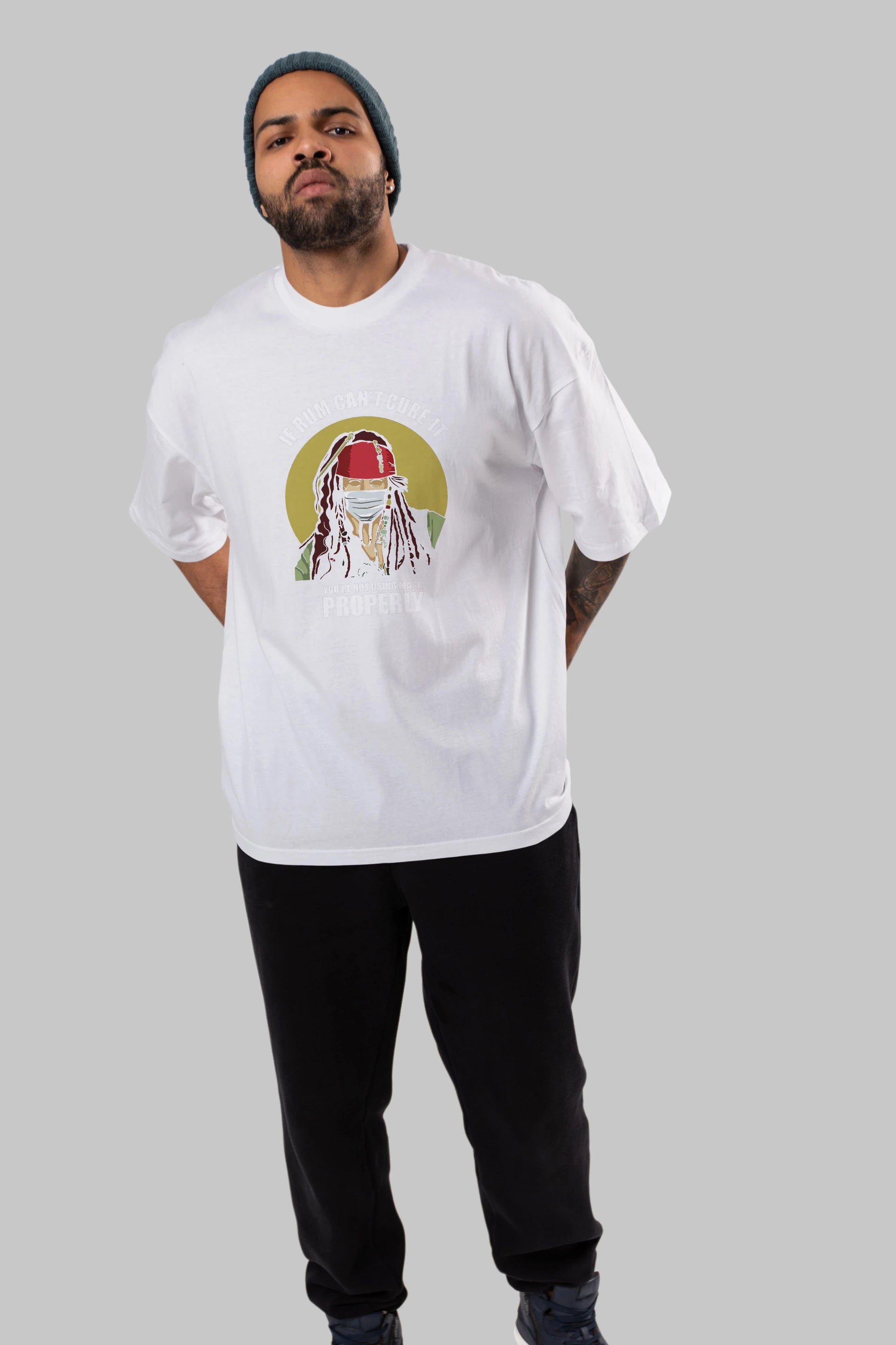 Pirates Maker Ön Baskılı Oversize t-shirt Erkek Kadın Unisex %100 Pamuk tişort