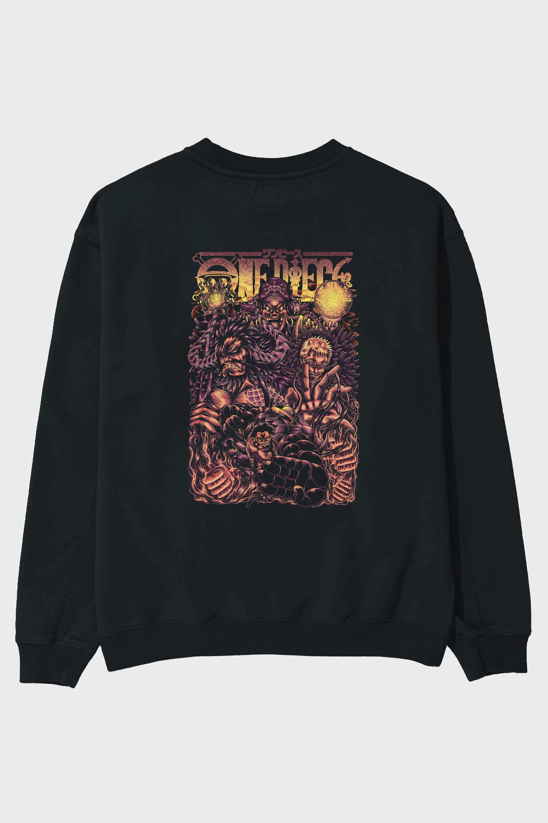 ONE PIECE Anime Arka Baskılı Oversize Sweatshirt Erkek Kadın Unisex