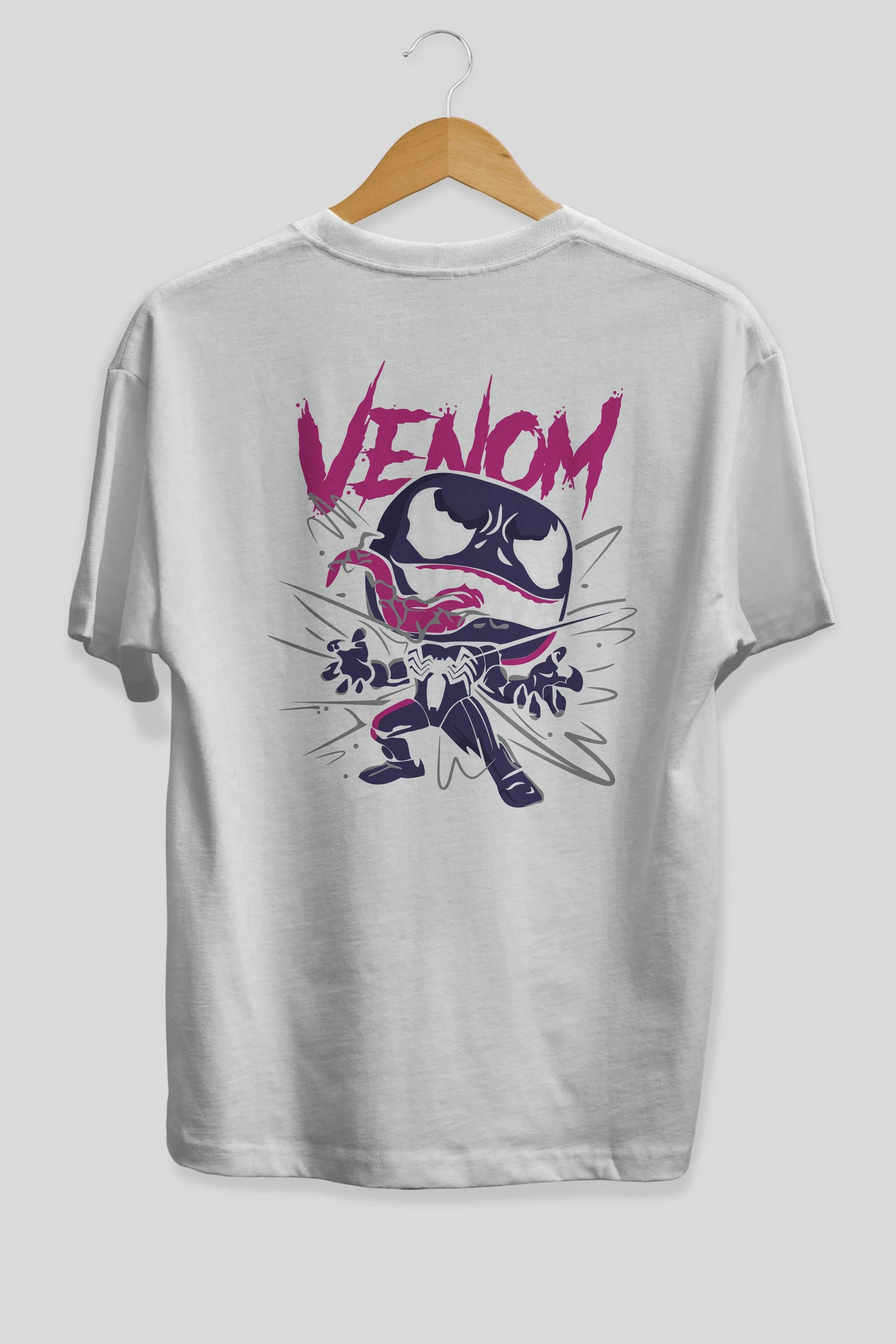 Venom (20) Arka Baskılı Oversize t-shirt Erkek Kadın Unisex %100 Pamuk Bisiklet Yaka tişort