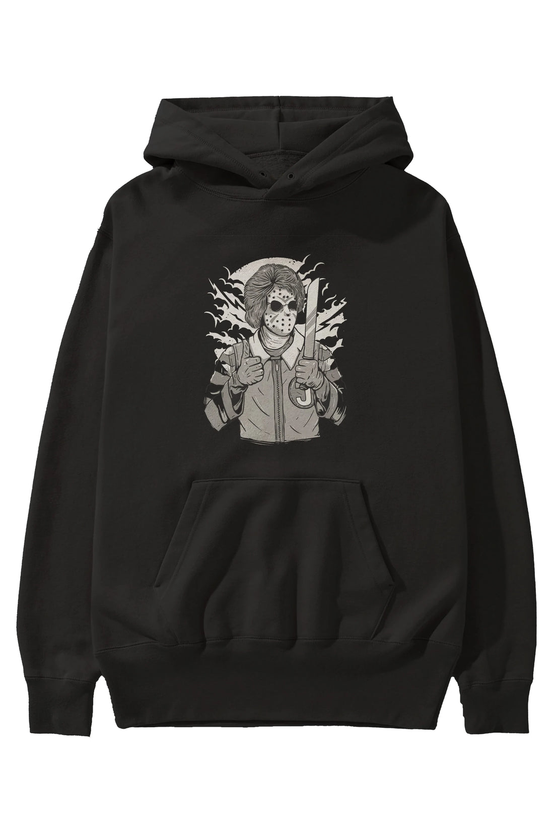 Clown Killer Ön Baskılı Hoodie Oversize Kapüşonlu Sweatshirt Erkek Kadın Unisex