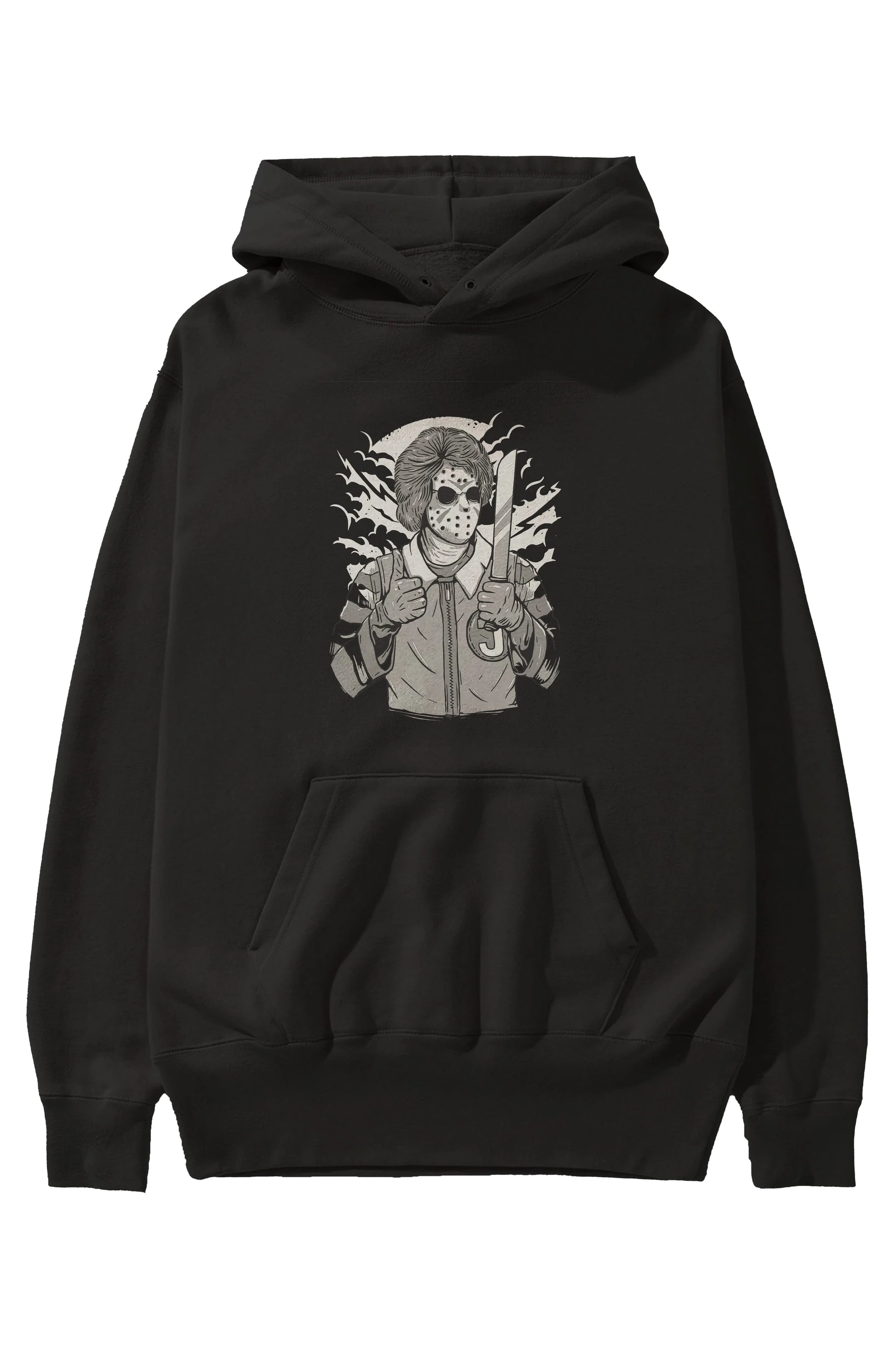 Clown Killer Ön Baskılı Hoodie Oversize Kapüşonlu Sweatshirt Erkek Kadın Unisex