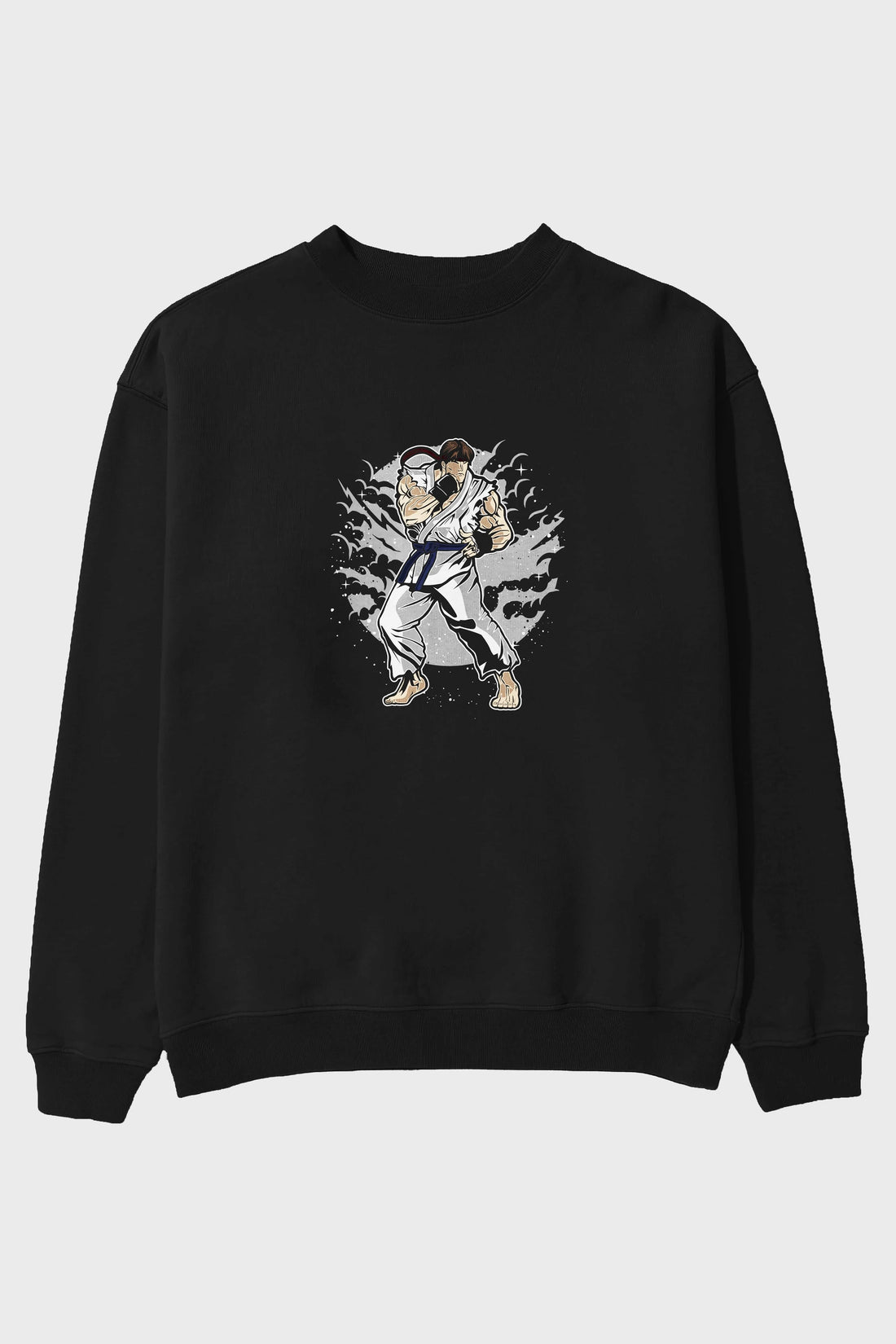 RYU Ön Baskılı Oversize Sweatshirt Erkek Kadın Unisex