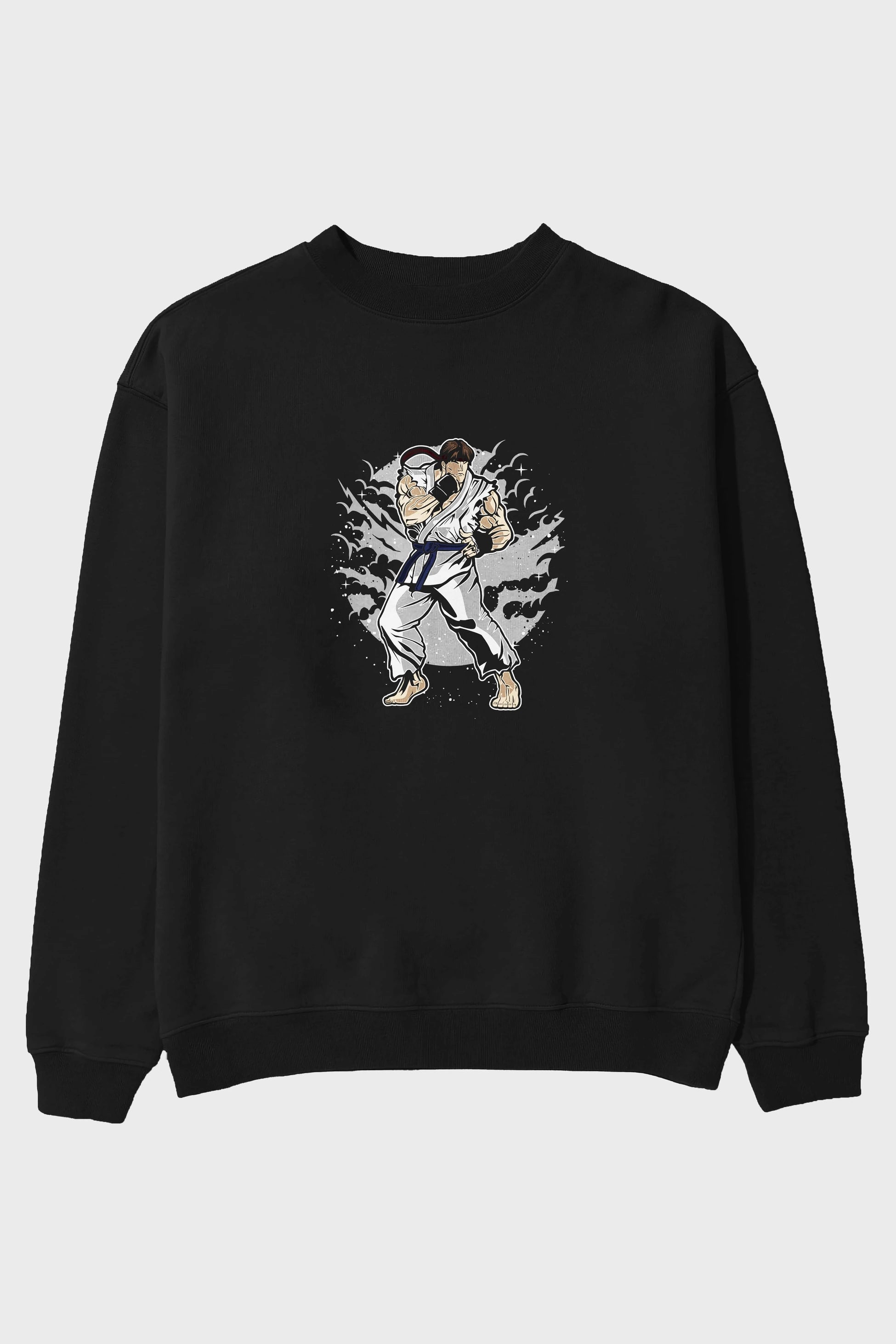 RYU Ön Baskılı Oversize Sweatshirt Erkek Kadın Unisex