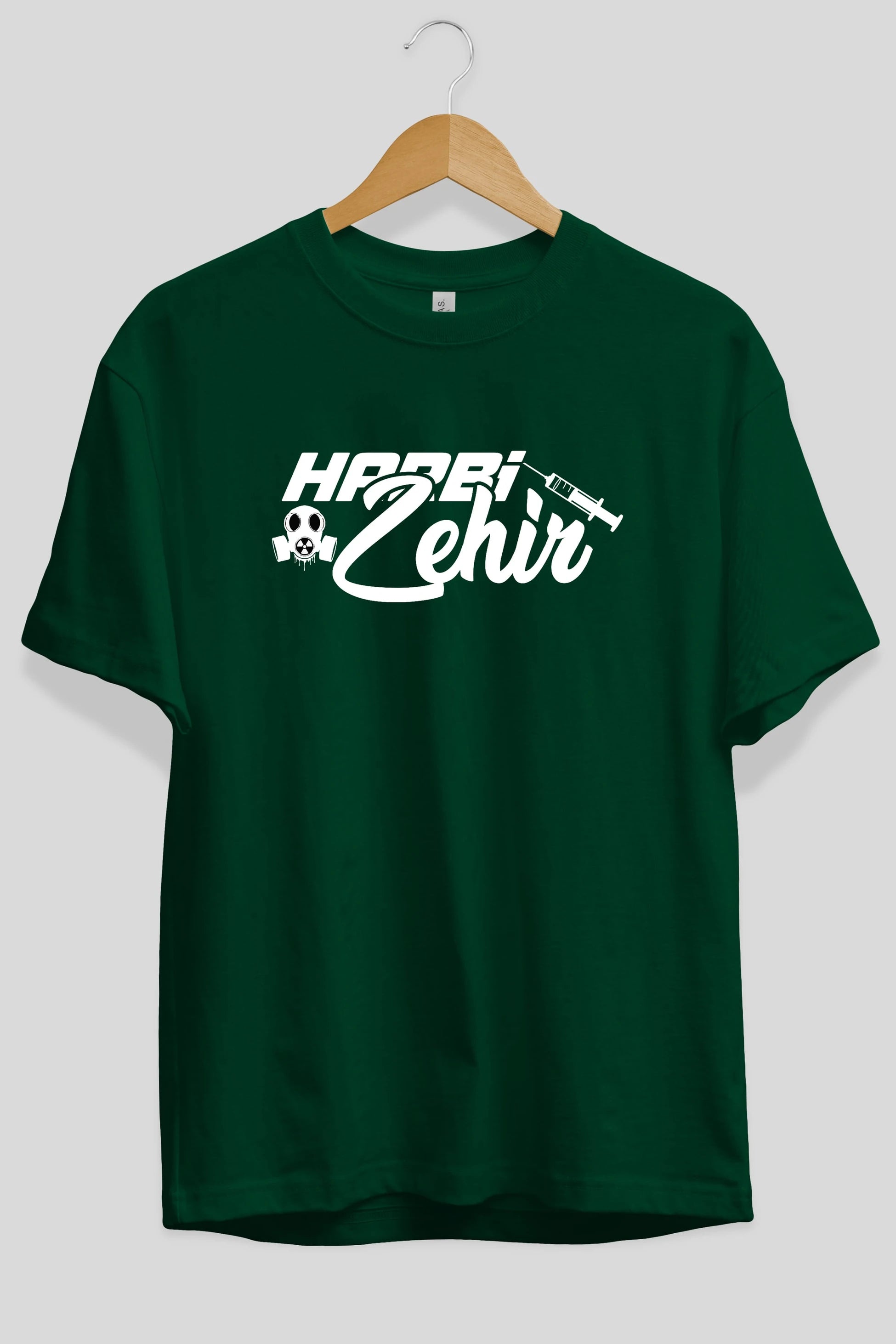 Harbi Zehir Ön Baskılı Oversize t-shirt %100 pamuk Erkek Kadın Unisex