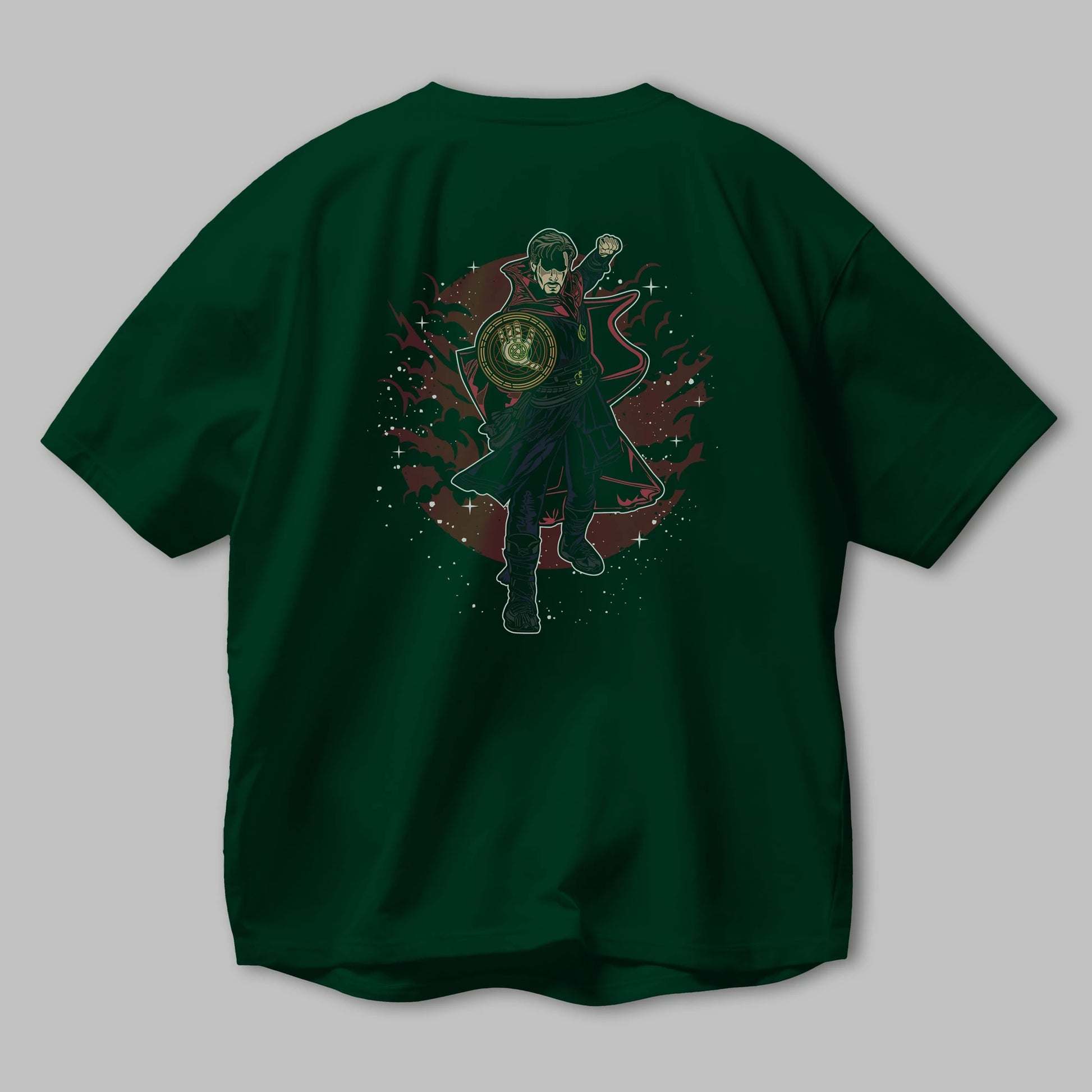DOCTER STRANGE Arka Baskılı Oversize t-shirt Erkek Kadın Unisex %100 Pamuk