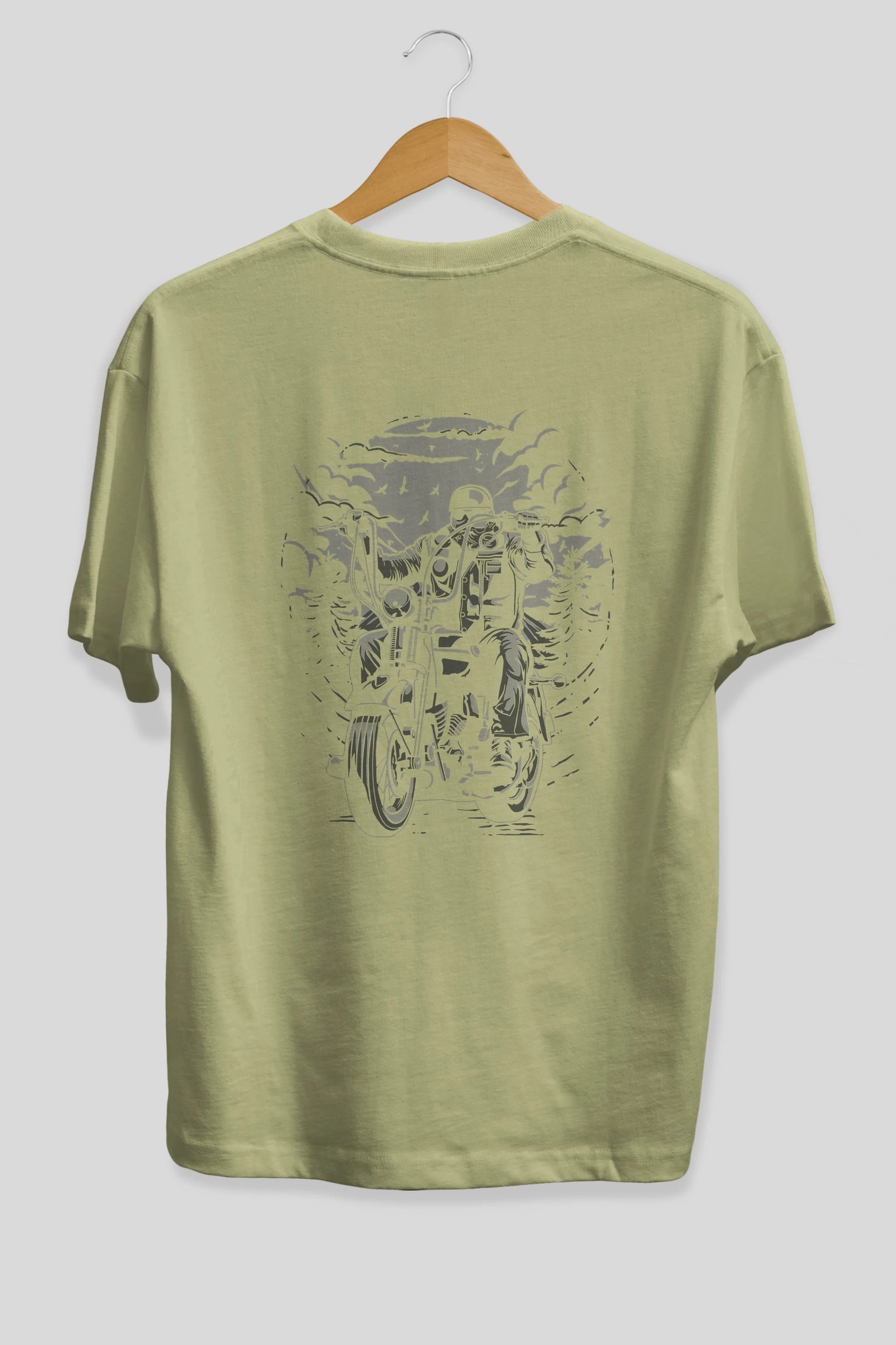 Live To Ride Arka Baskılı Oversize t-shirt Erkek Kadın Unisex %100 Pamuk